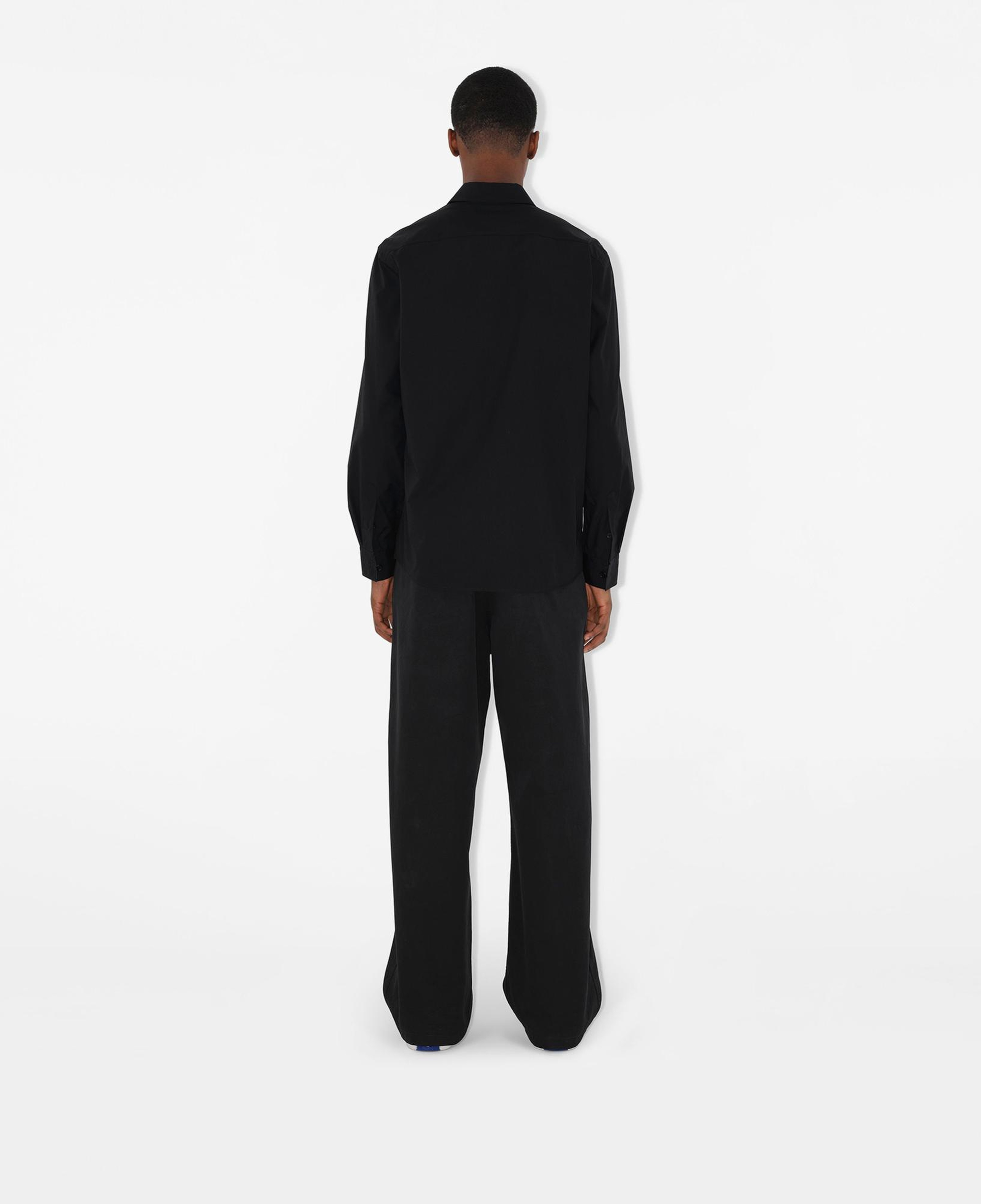 Burberry Stretch Pamuklu Erkek Siyah Gömlek