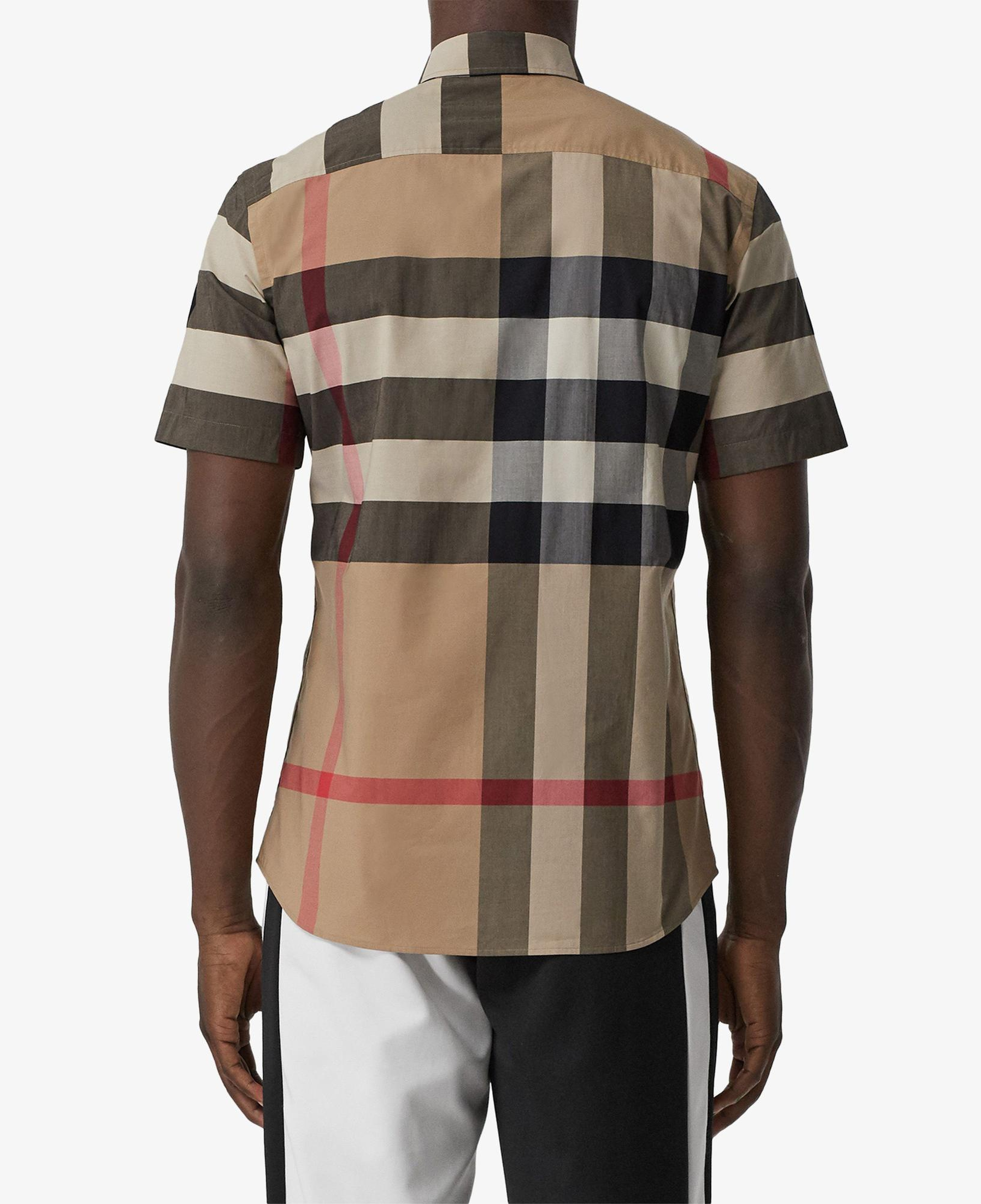 Burberry Somerton Stretch Cotton Poplin Erkek Bej Gömlek