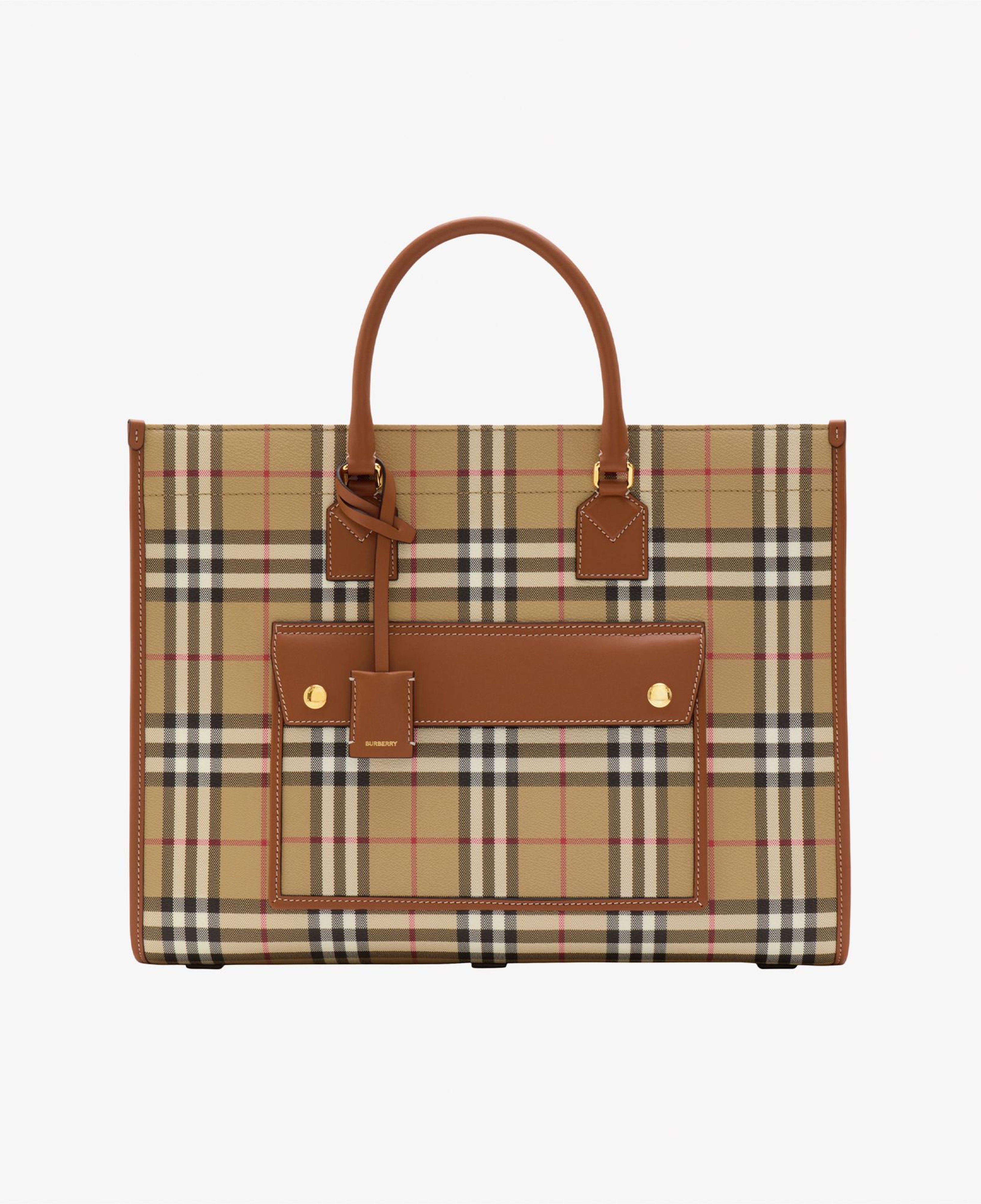 Burberry Freya Tote Kadın Bej Omuz Çantası