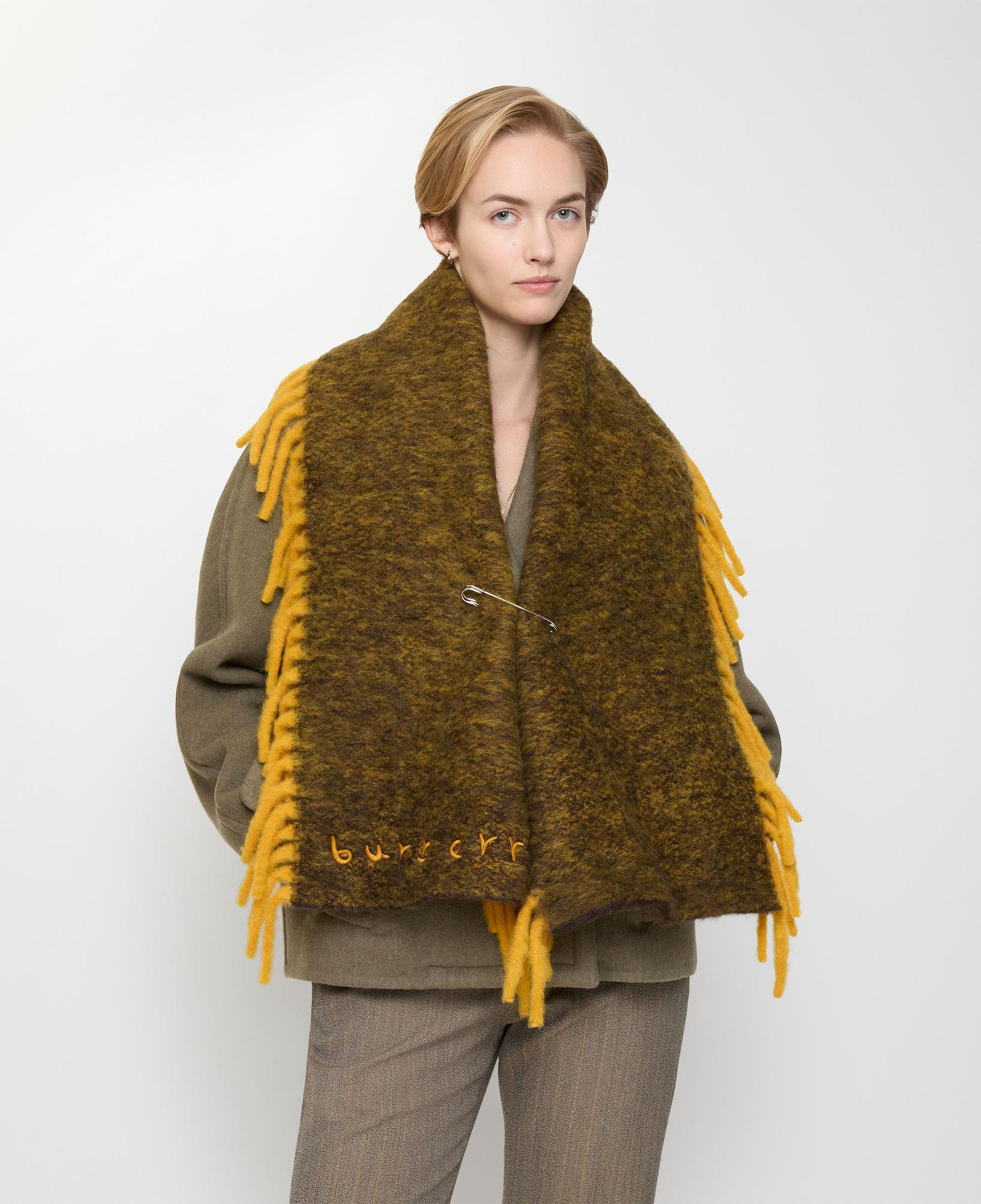 Burberry Alpaca Happy Kadın Kahverengi Atkı