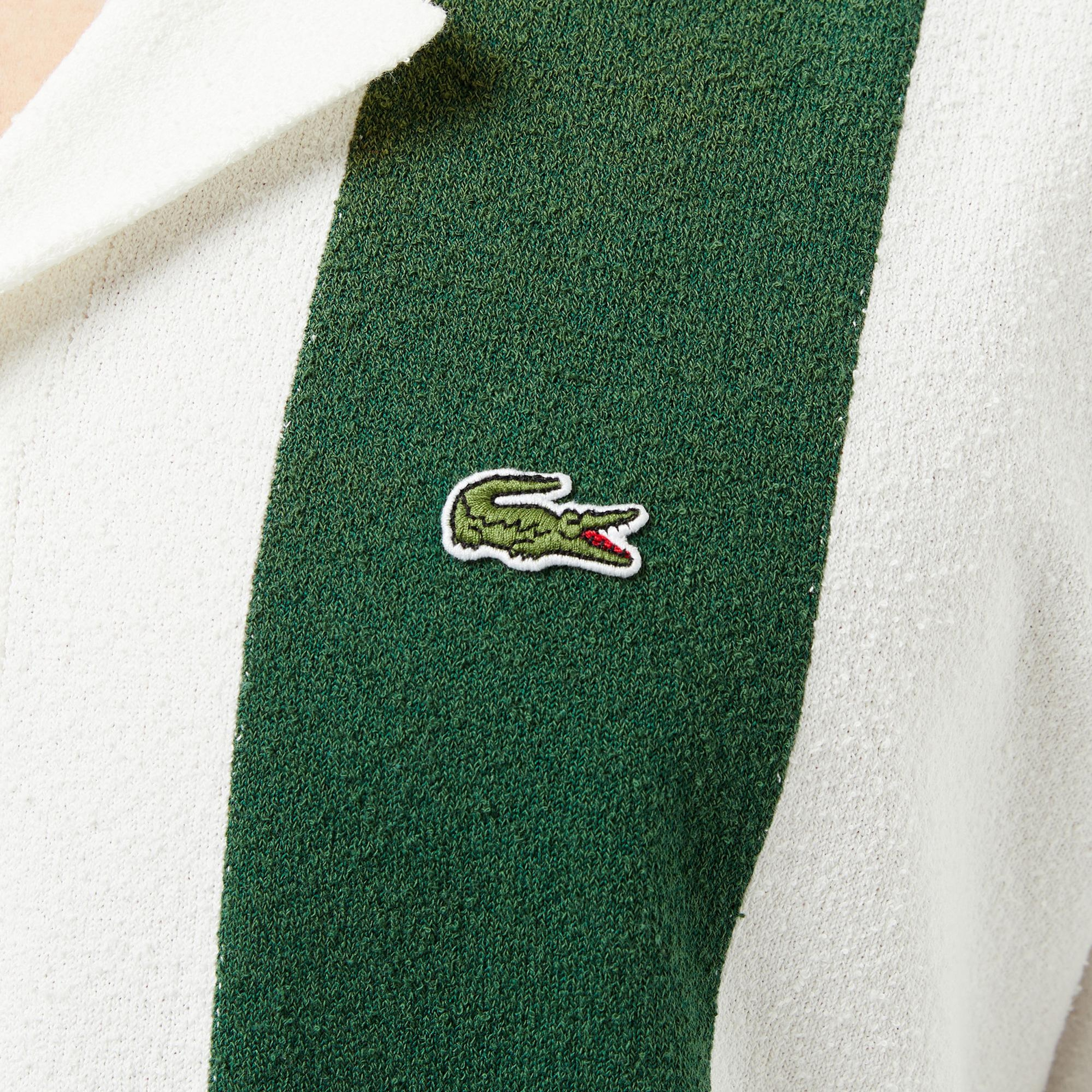 Lacoste Erkek Kısa Kollu Polo Yaka Renk Bloklu Beyaz Triko
