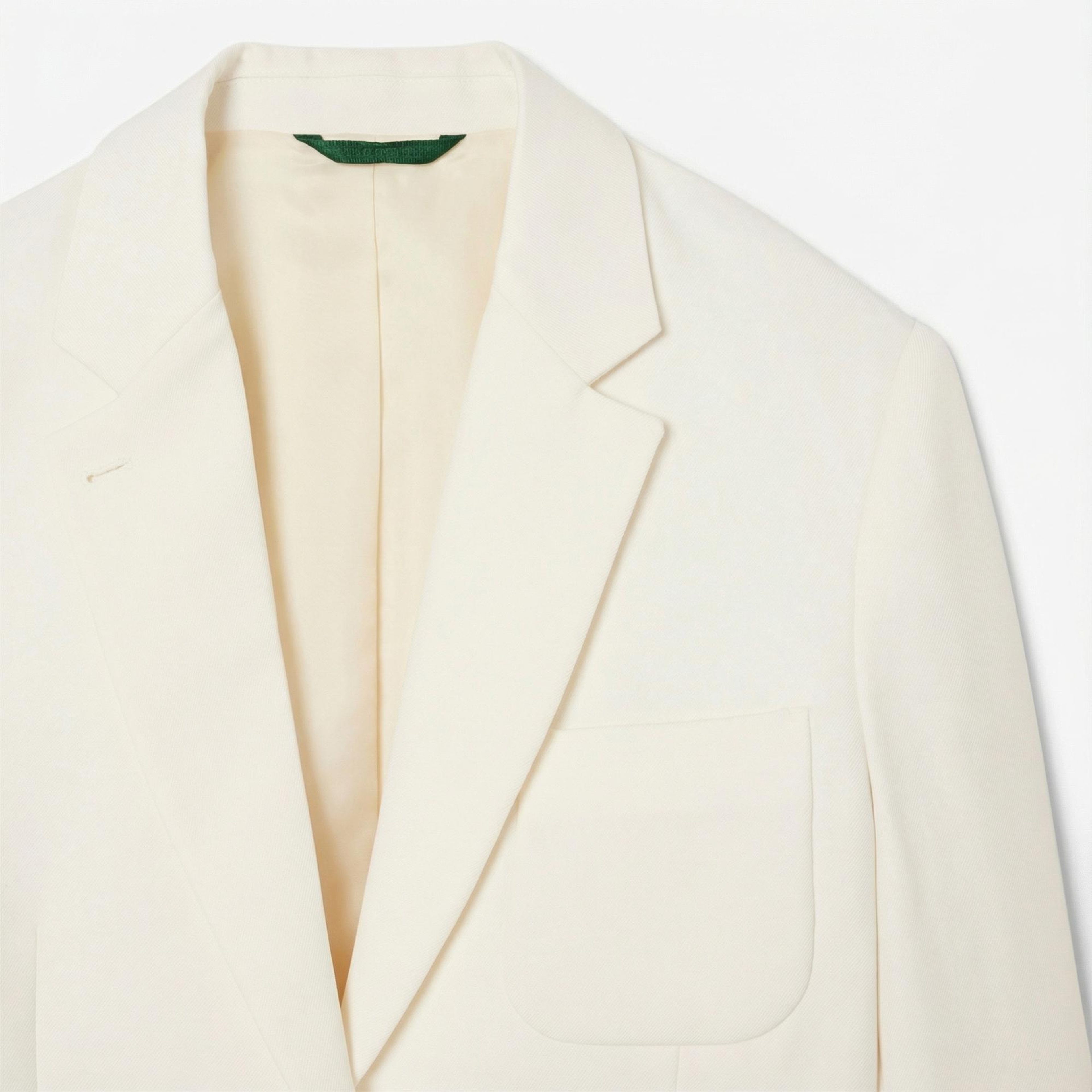 Lacoste Kadın Relaxed Fit Krem Blazer Ceket