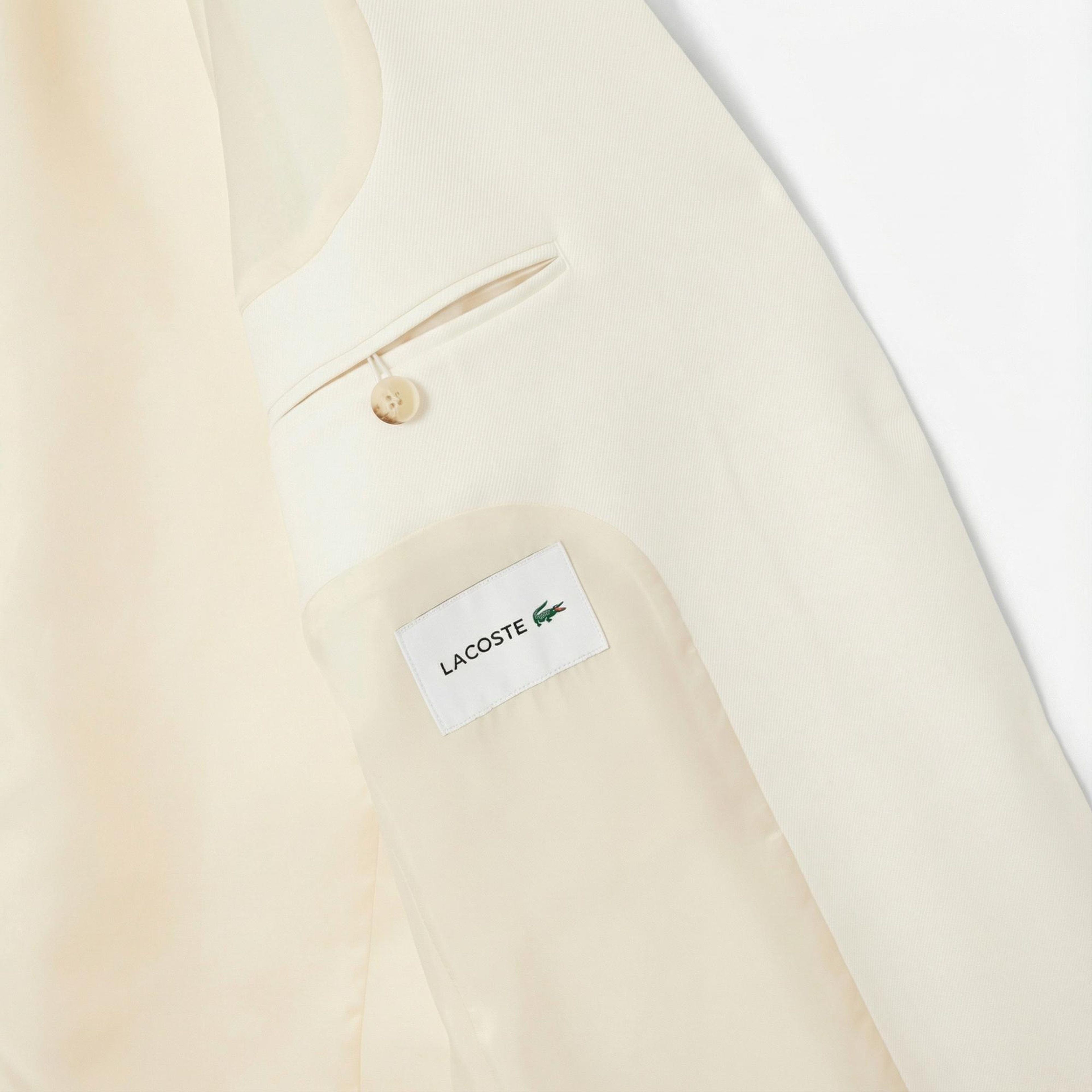 Lacoste Kadın Relaxed Fit Krem Blazer Ceket