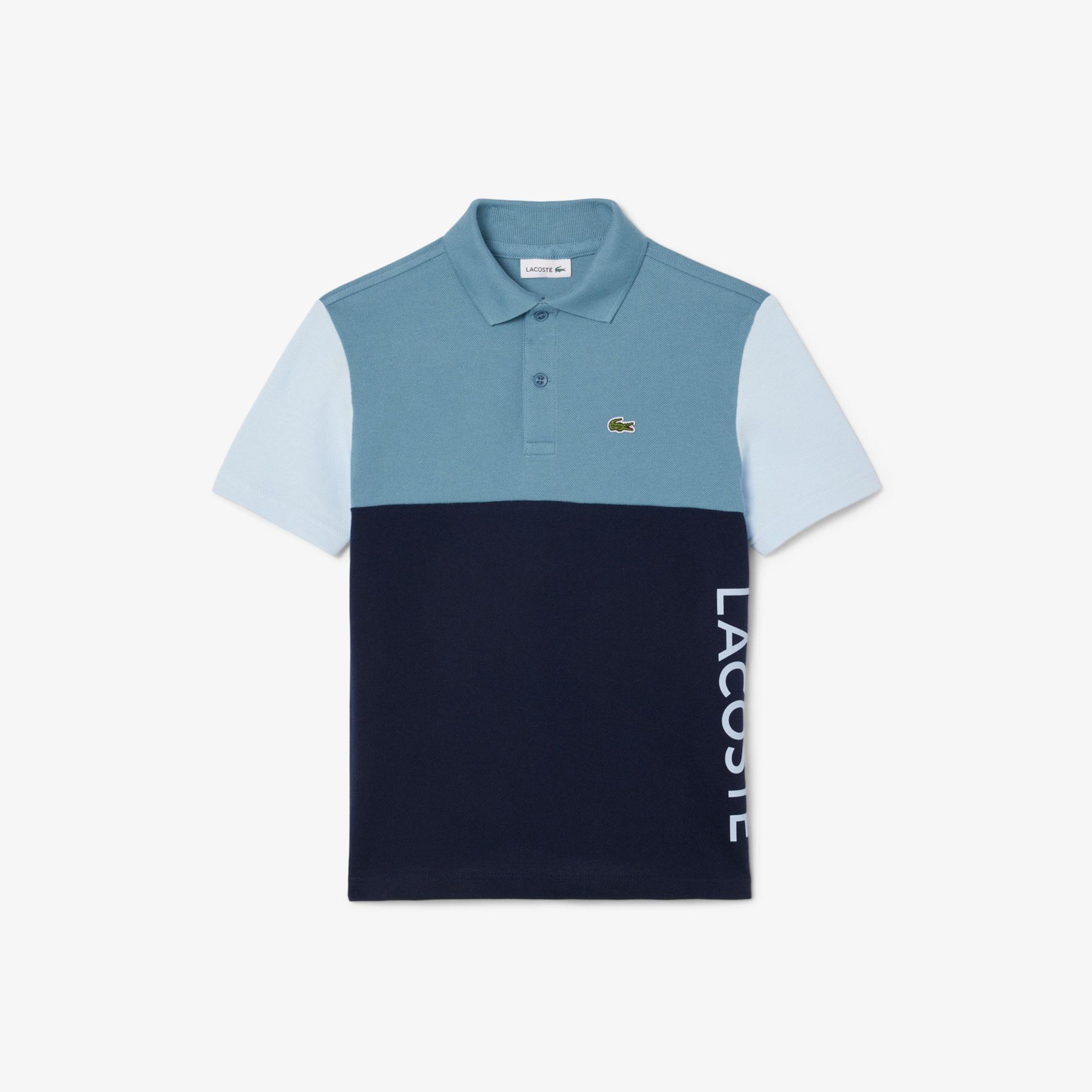 Lacoste Çocuk Renk Bloklu Lacivert Polo