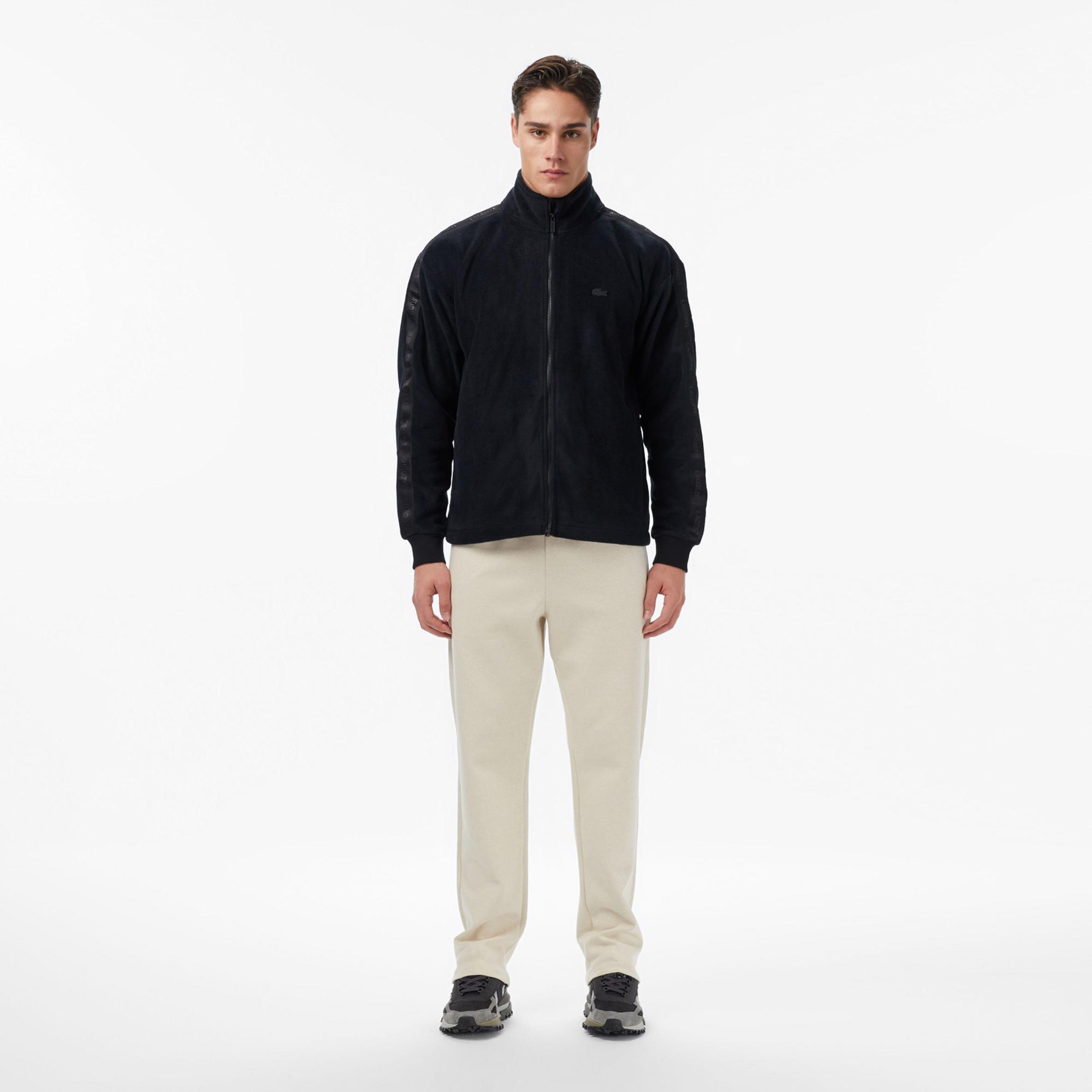 Lacoste Erkek Loose Fit Fermuarlı Siyah Sweatshirt