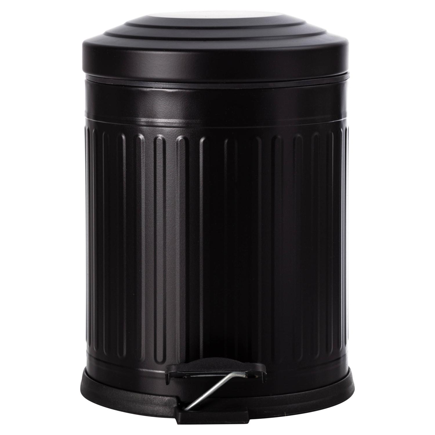 5LT PEDALLI VINTAGE ÇÖP KOVASI SİYAH