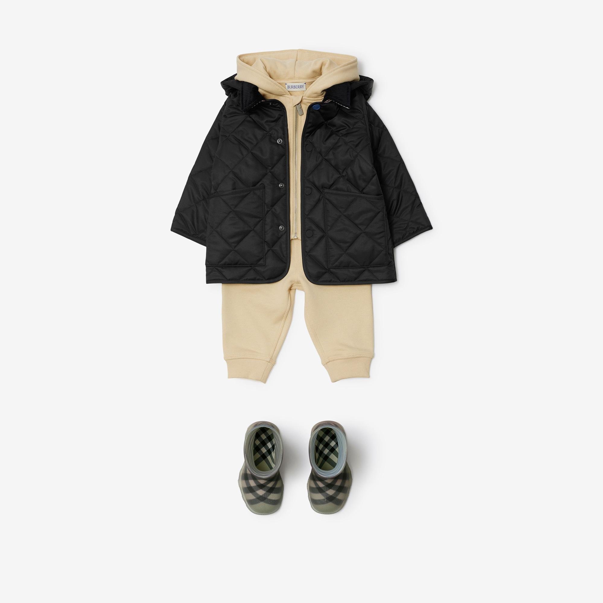 Burberry Rowan Quilted Çocuk Siyah Mont