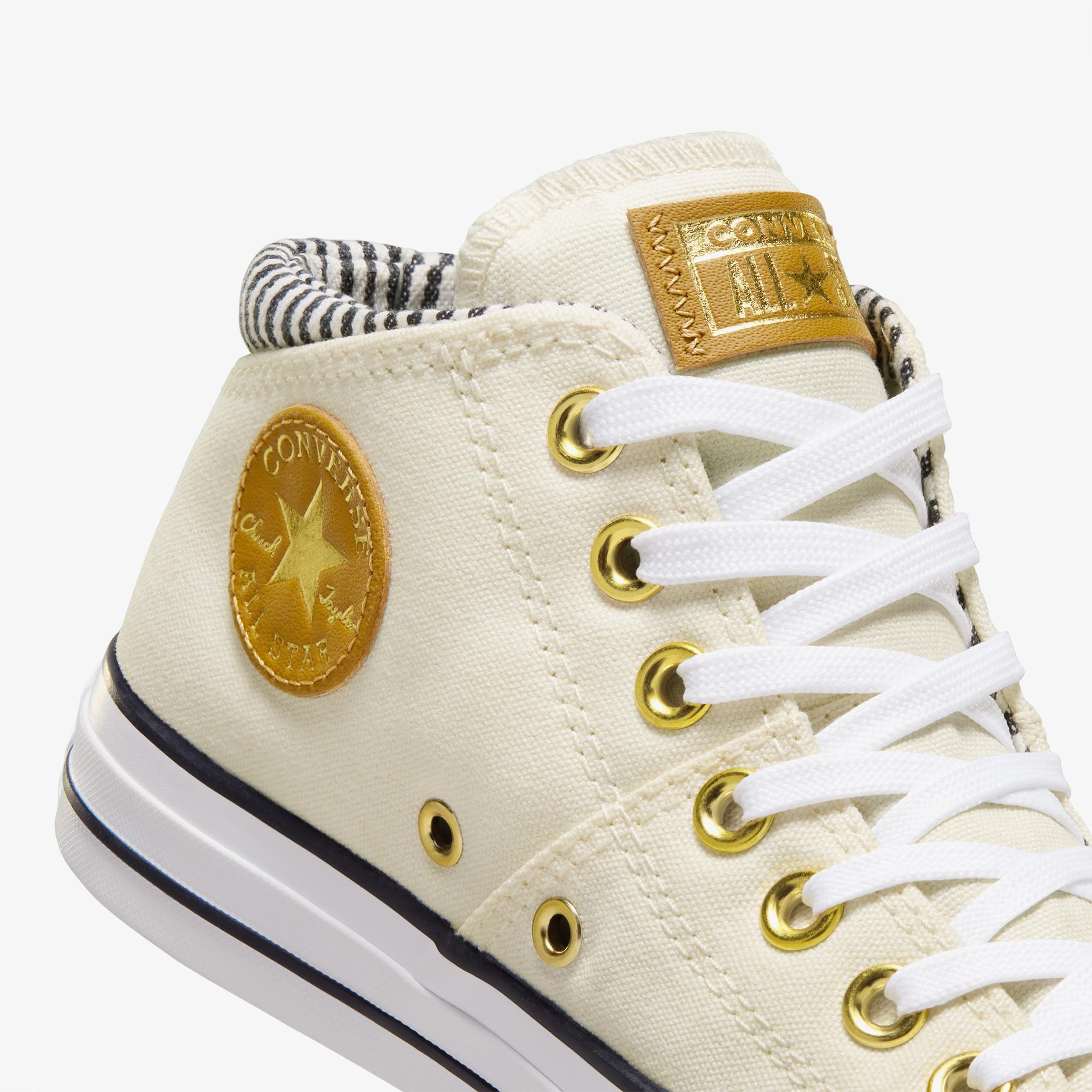 Converse Chuck Taylor All Star Madison Herringbone Stripe Kadın Krem Sneaker