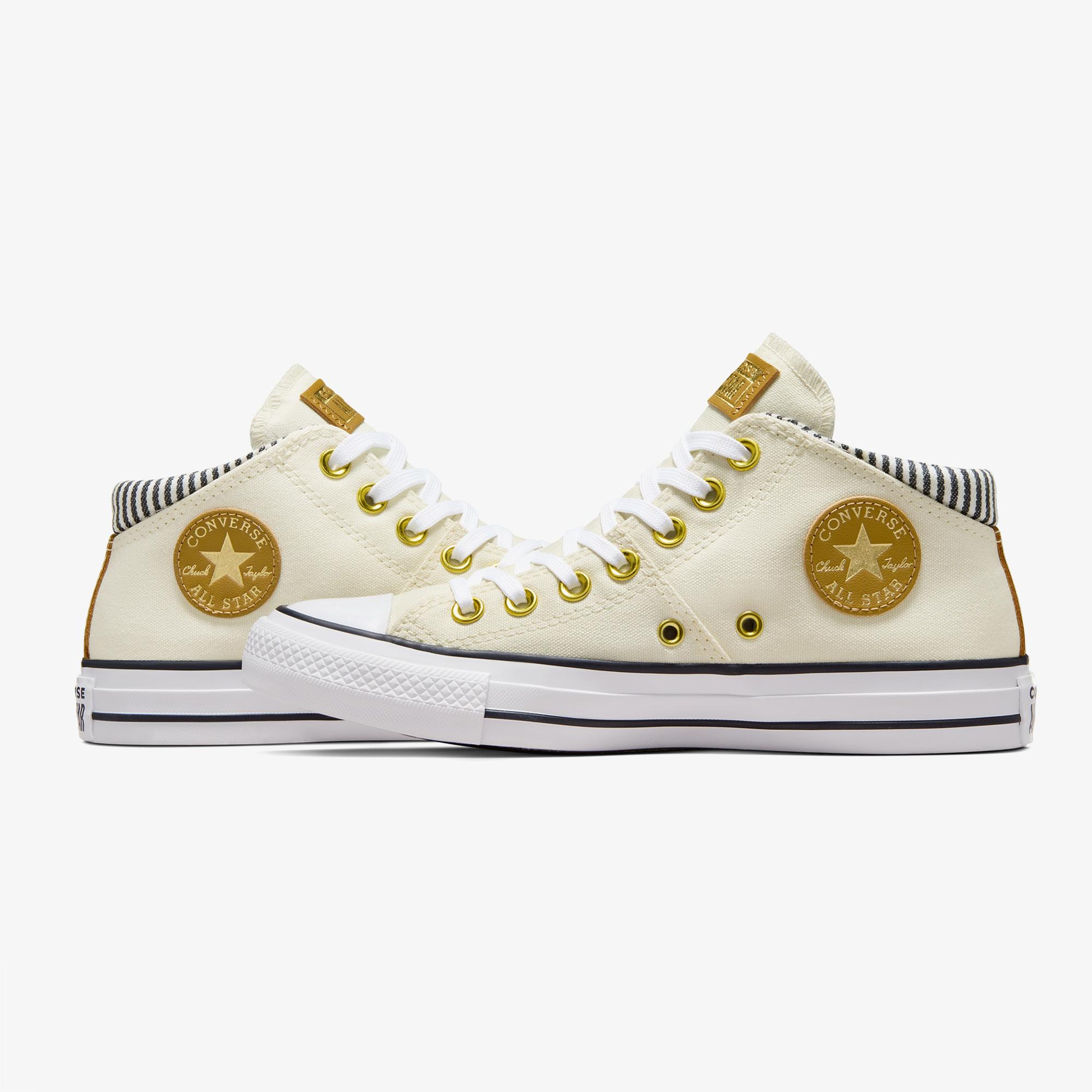 Converse Chuck Taylor All Star Madison Herringbone Stripe Kadın Krem Sneaker