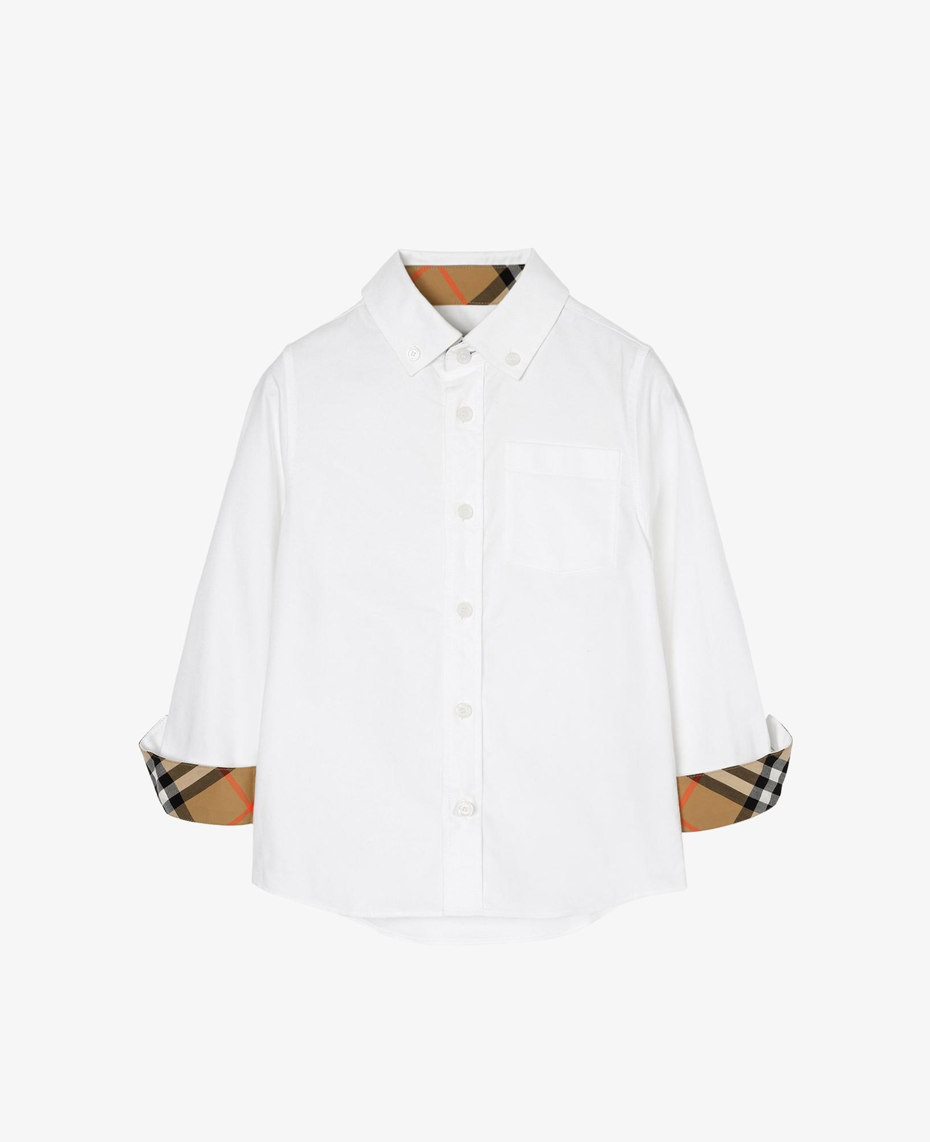Burberry Owen Check Çocuk Beyaz Gömlek