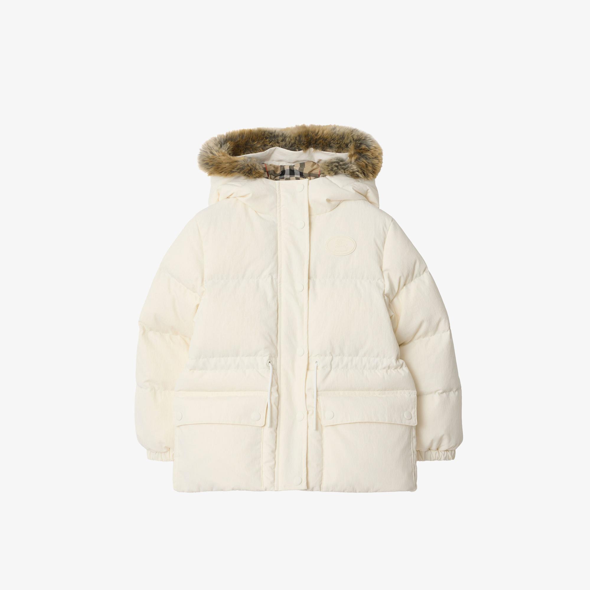 Burberry Flora Çocuk Beyaz Mont