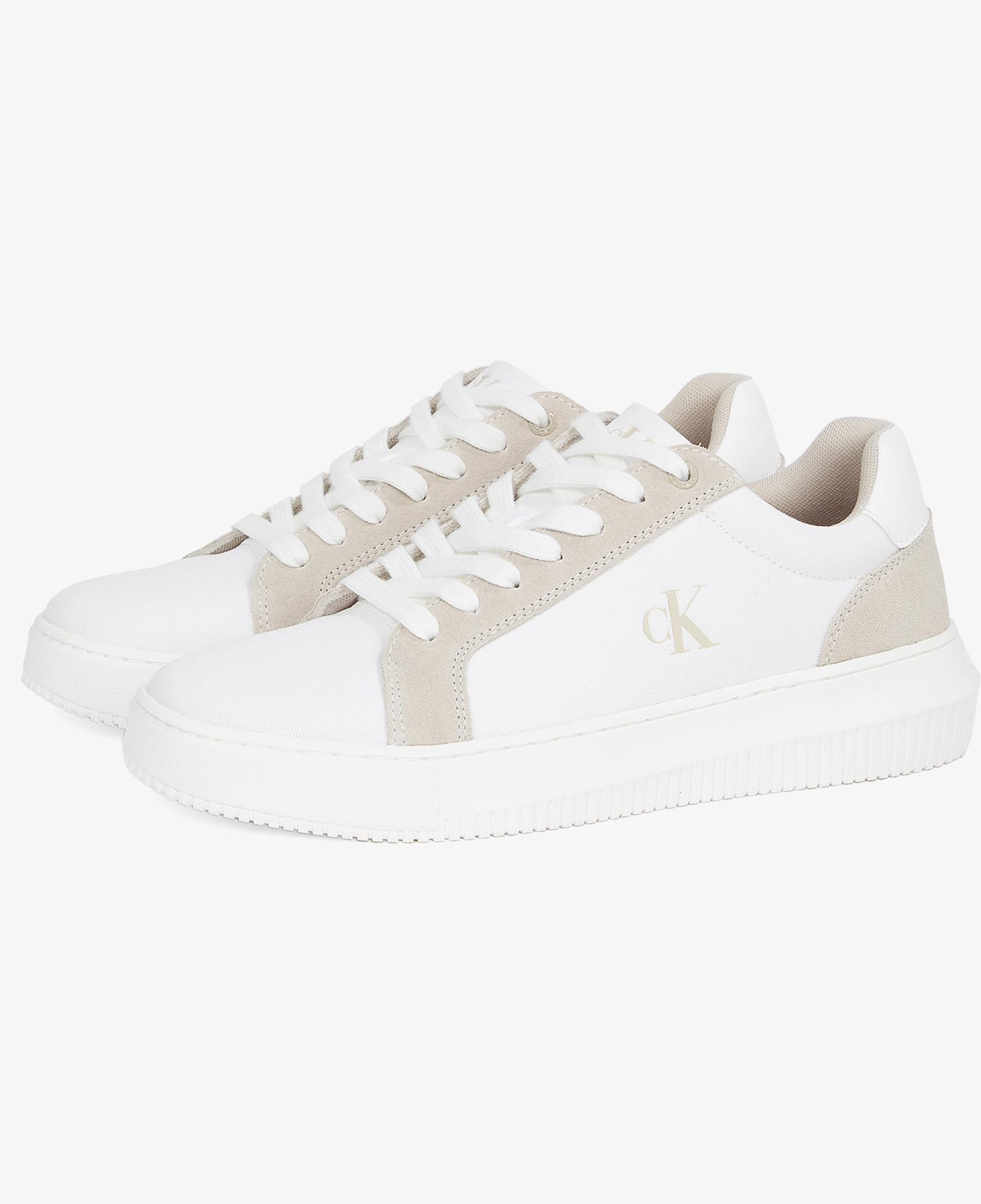 Calvin Klein Chunky Cupsole Canvas Erkek Krem Sneaker