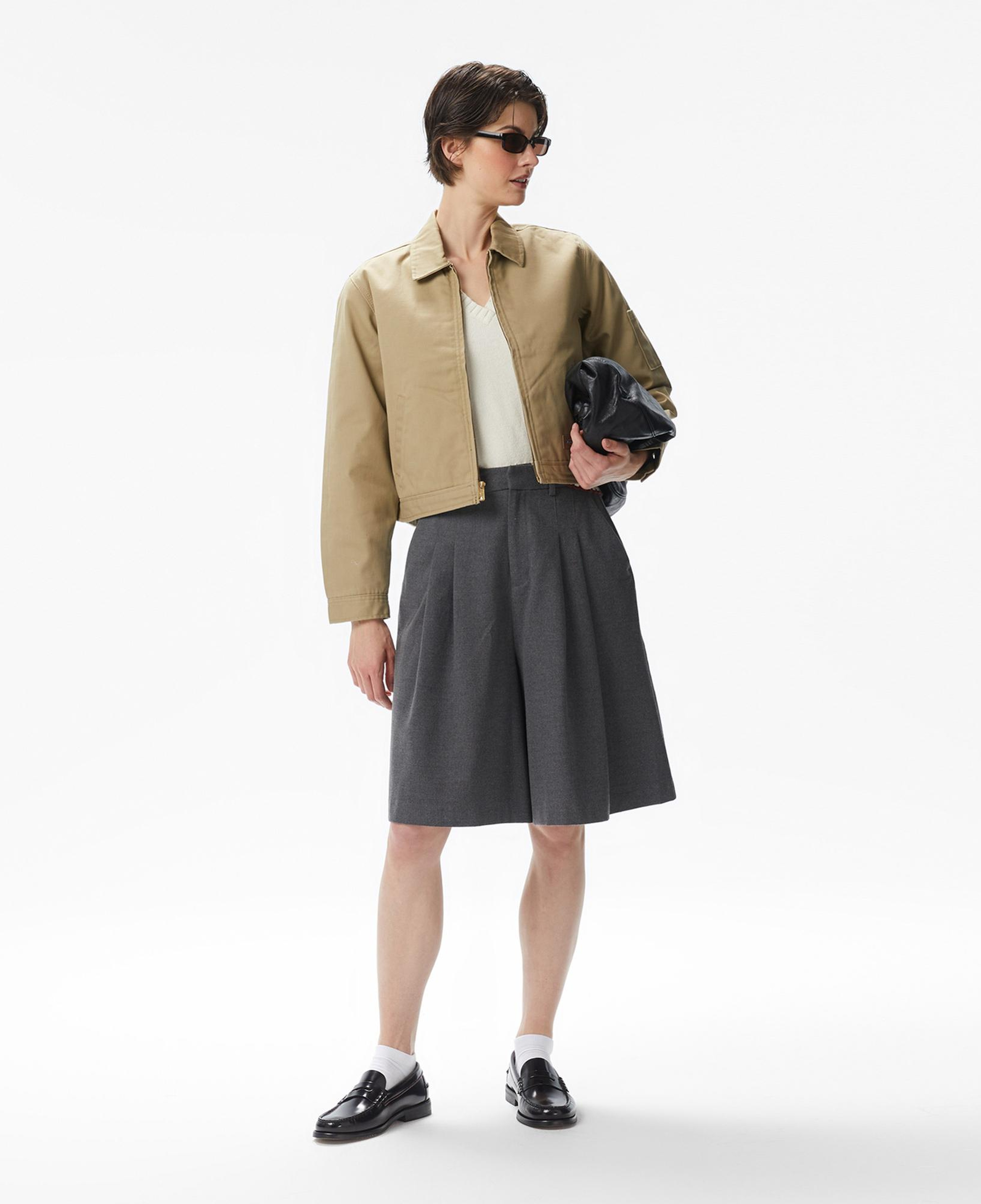 Dickies Lined Eisenhower Crop Kadın Haki Ceket