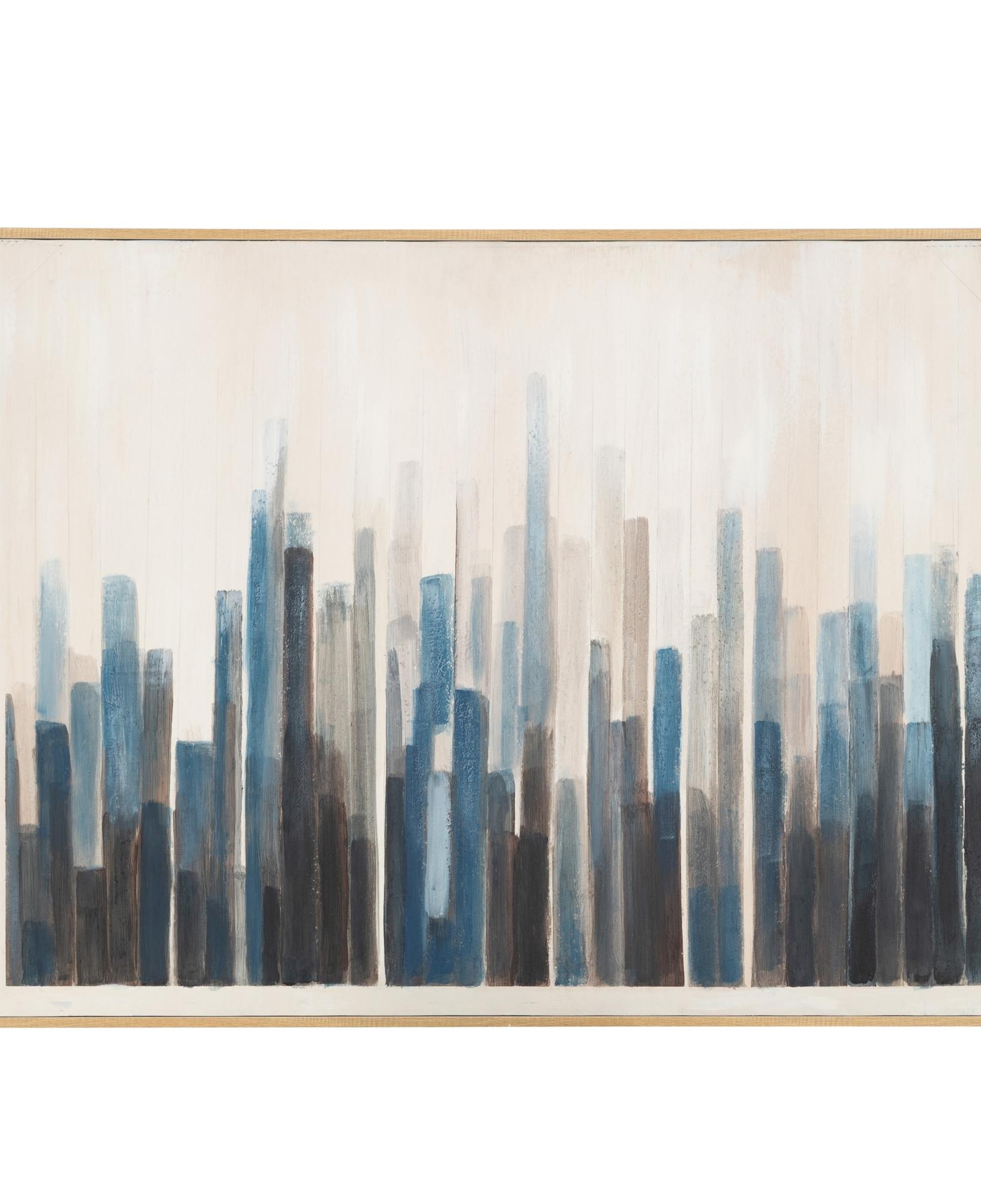 BLUE STRATA ÇERÇEVELİ YAĞLIBOYA TABLO 90X120 CM