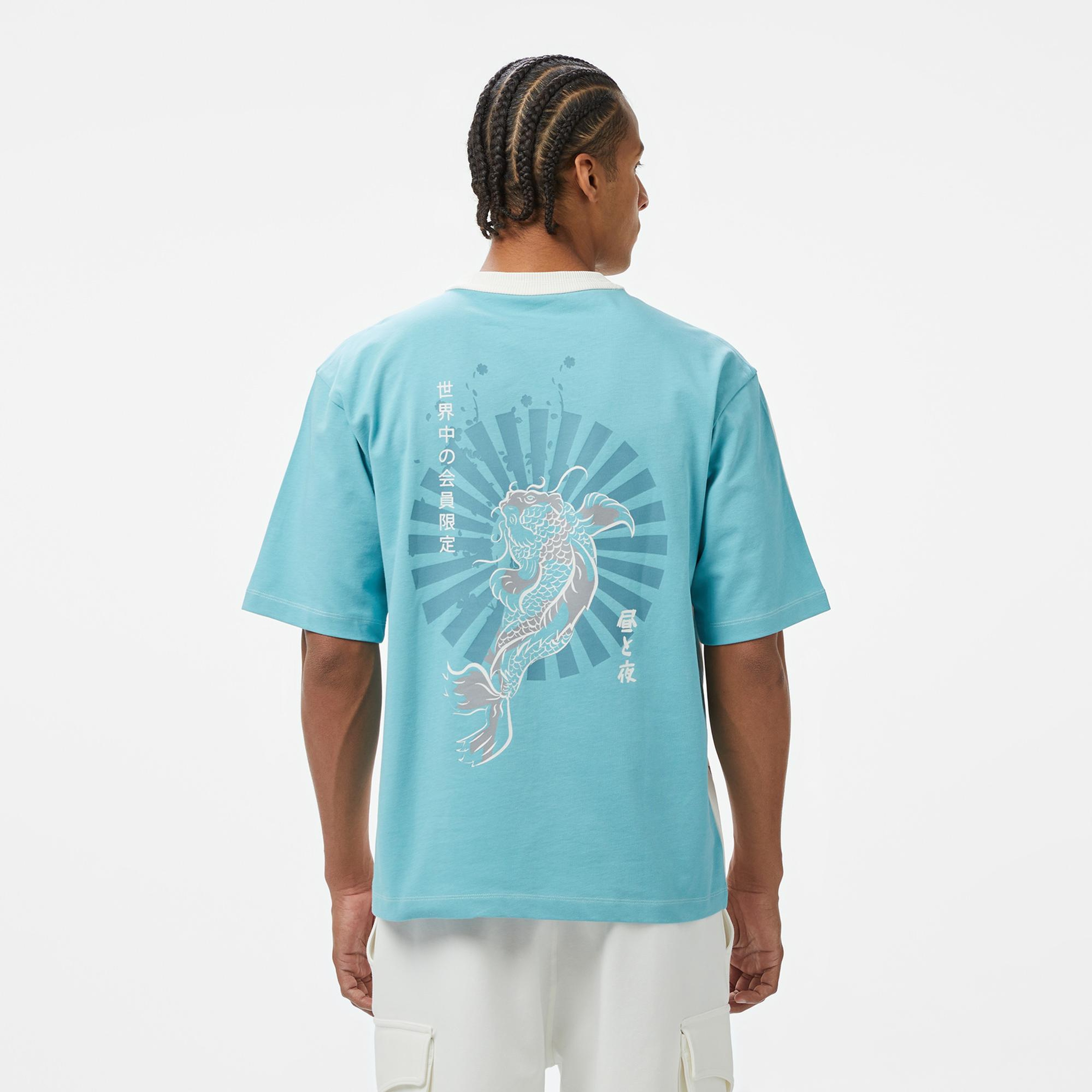 UNITED4 Erkek Mavi/Beyaz T-Shirt
