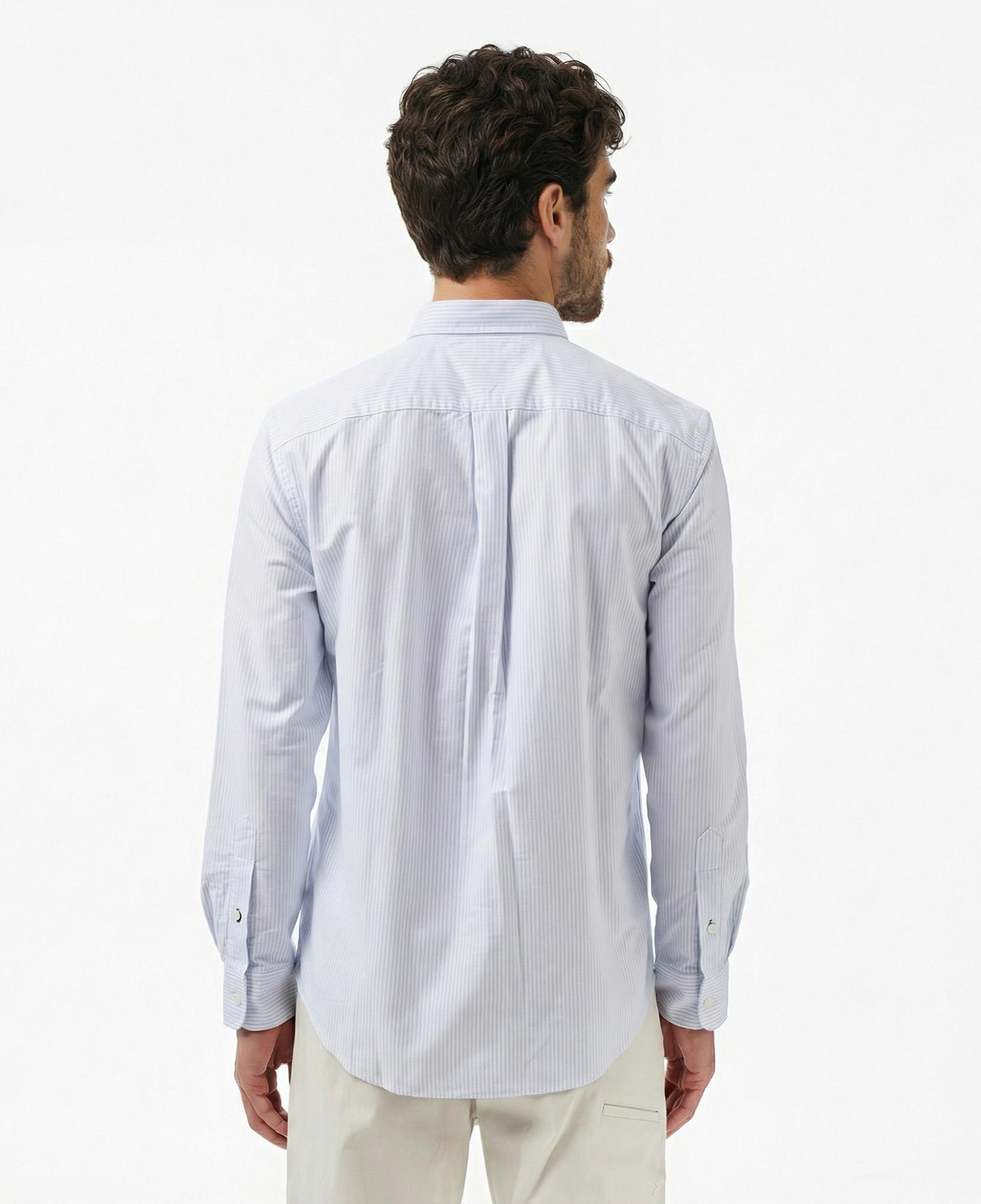 Tommy Hilfiger Heritage Oxford Stripe Erkek Mavi Gömlek