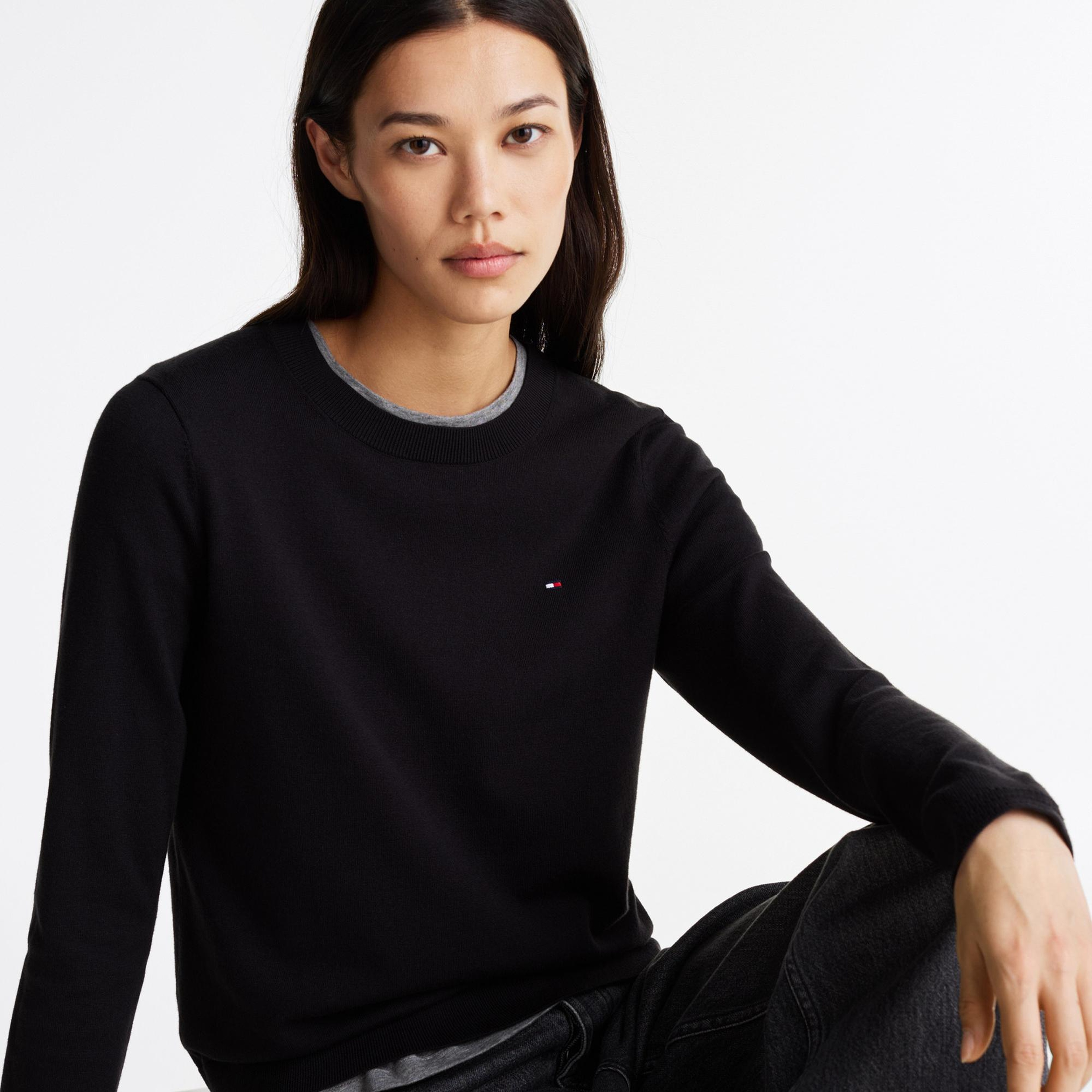 Tommy Hilfiger Stitch Kadın Siyah Kazak