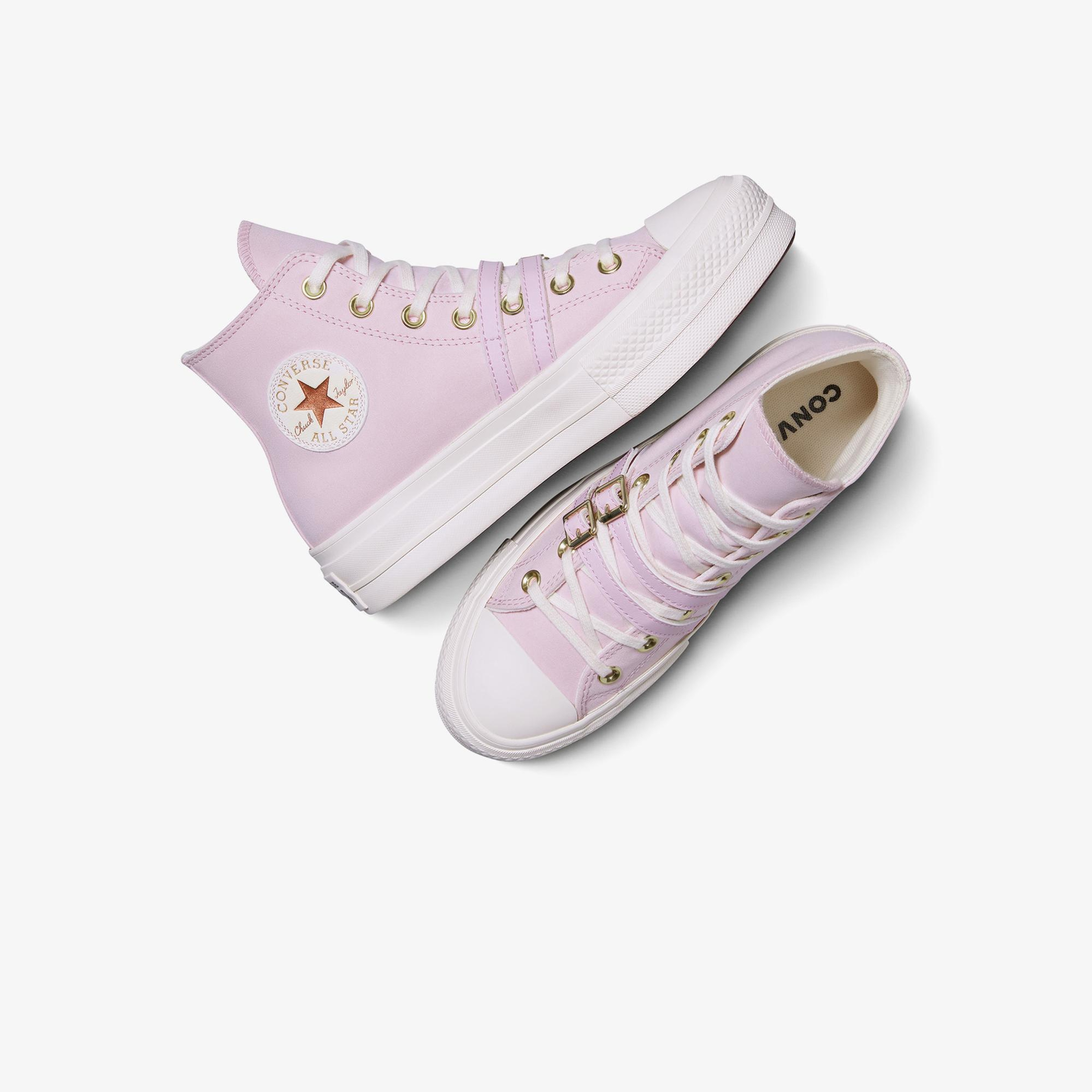 Converse Chuck Taylor All Star Lift Platform Buckle Unisex Pembe Sneaker