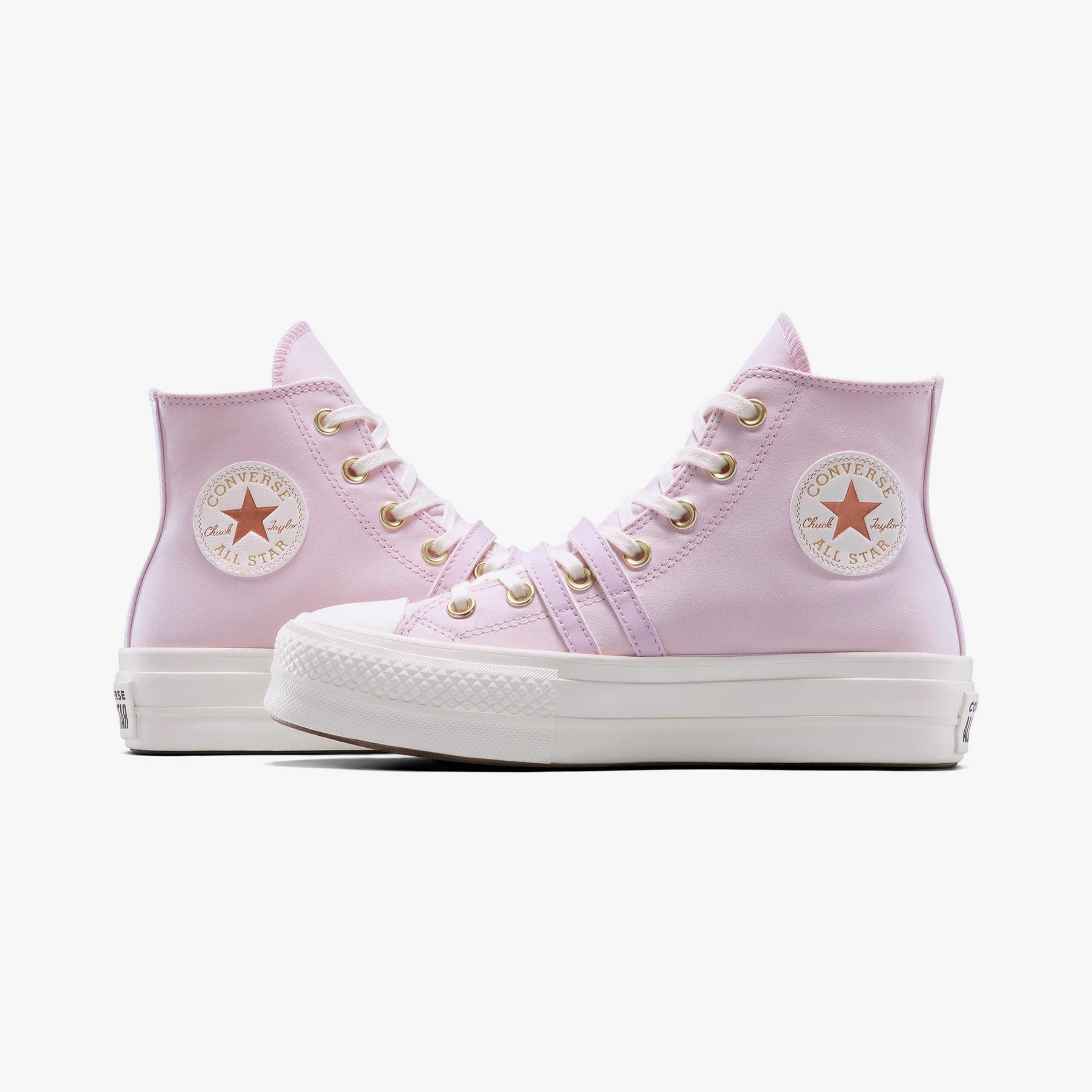 Converse Chuck Taylor All Star Lift Platform Buckle Unisex Pembe Sneaker