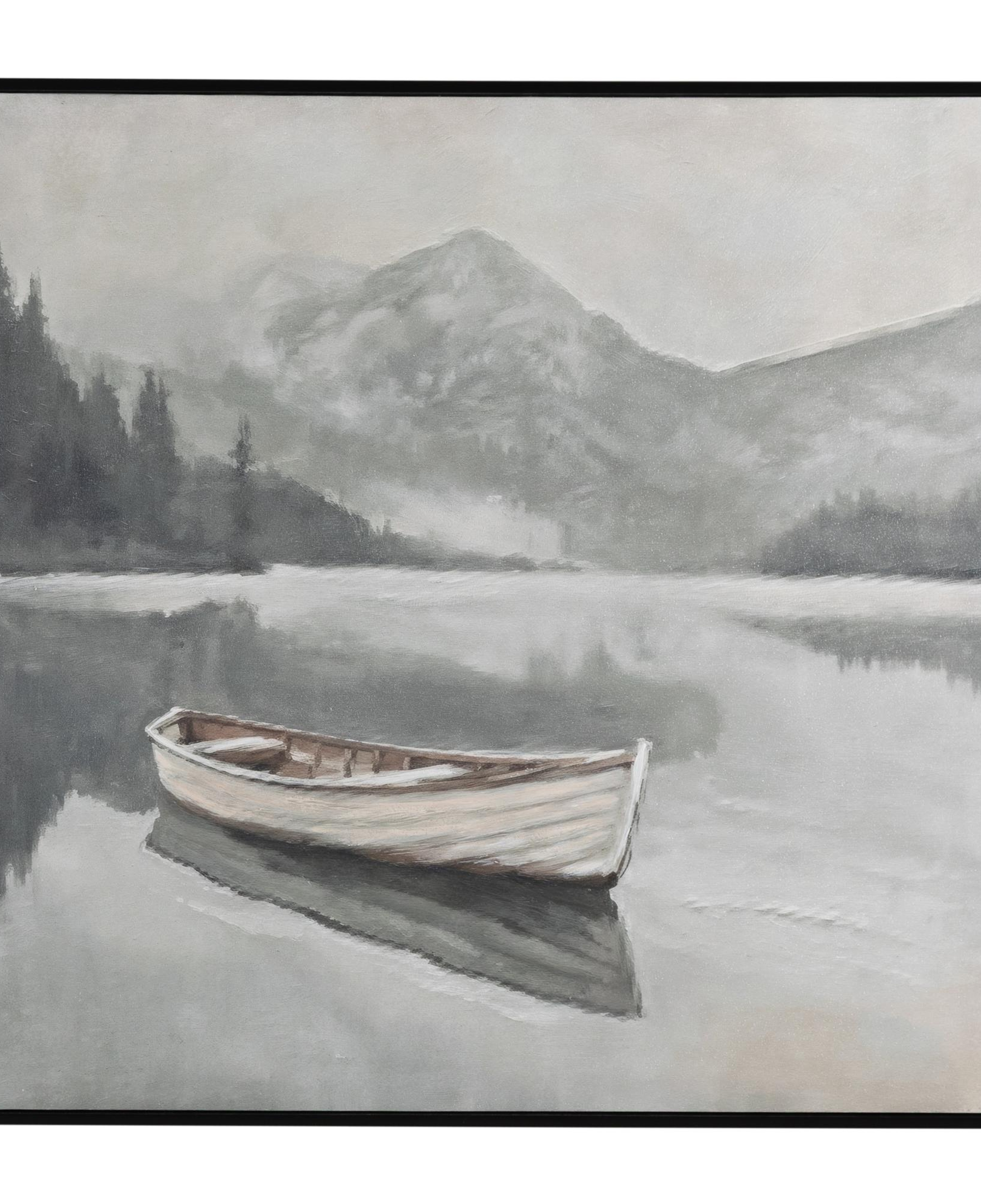 QUIET SHORE ÇERÇEVELİ YAĞLIBOYA TABLO 100X100 CM