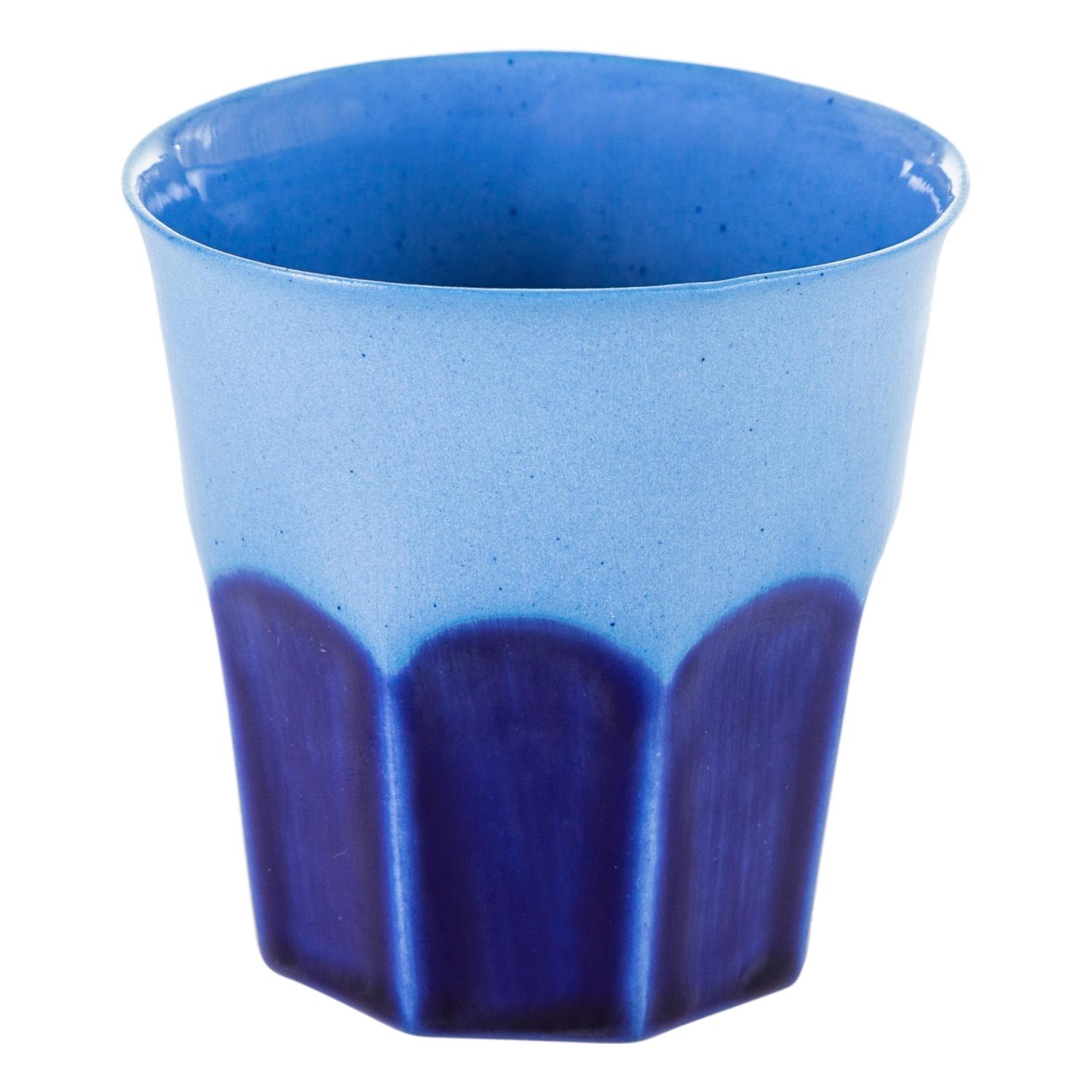 HANDMADE PORSELEN MAVİ ESPRESSO FİNCANI -110 ML