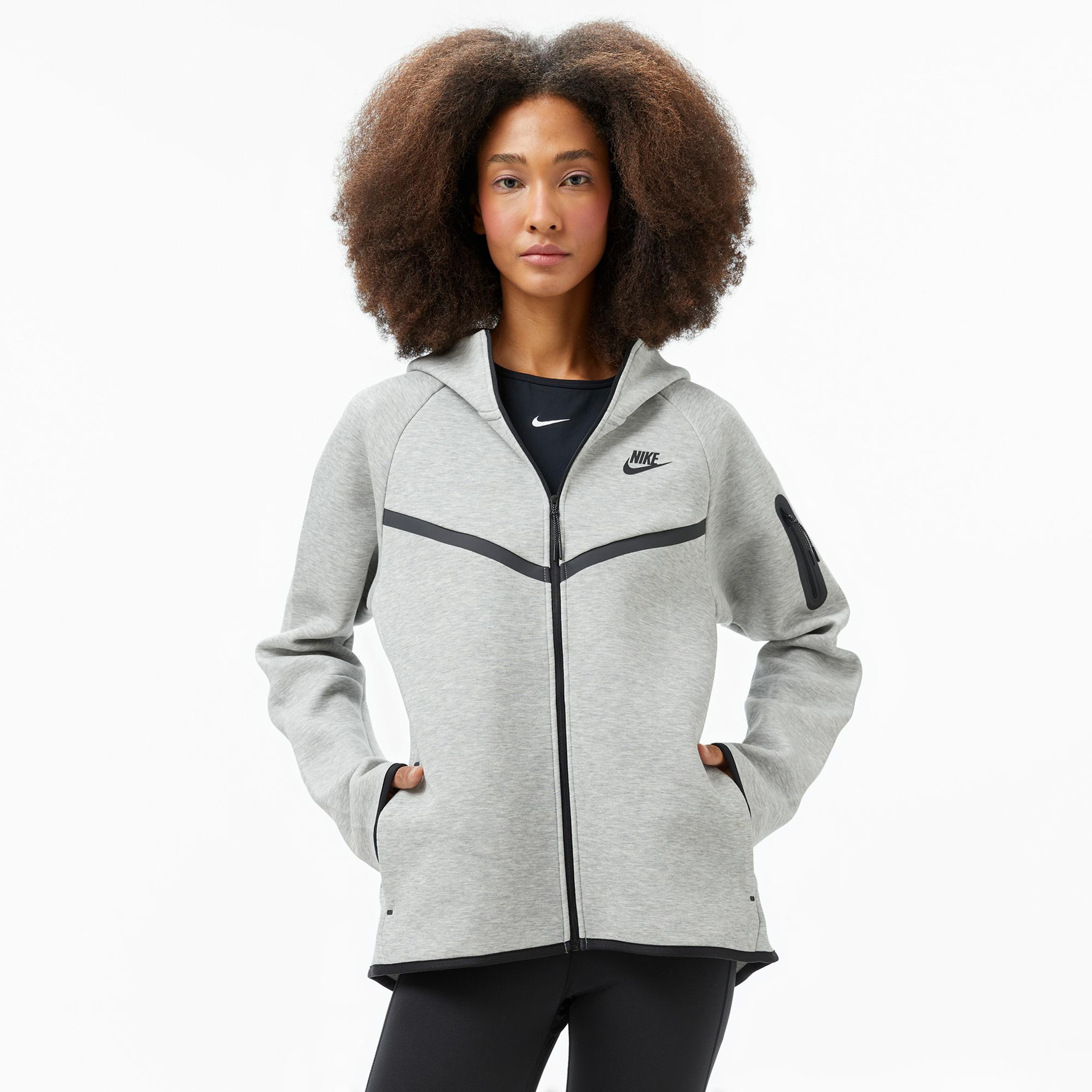 Nike Sportswear Tech Fleece Windrunner Kadın Gri Eşofman Üstü