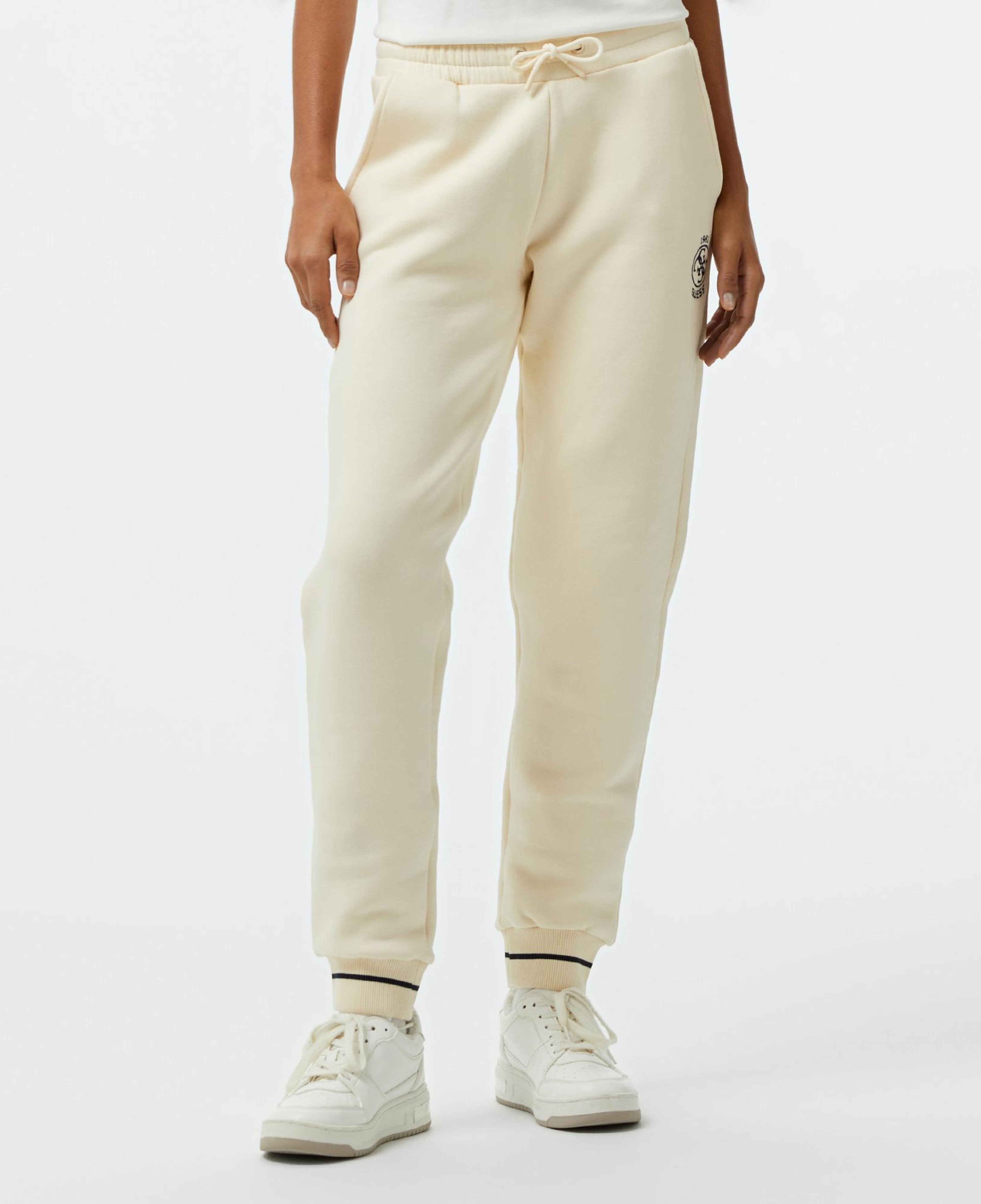 Guess Nia Jogger Fleece 425 Kadın Beyaz Eşofman Altı