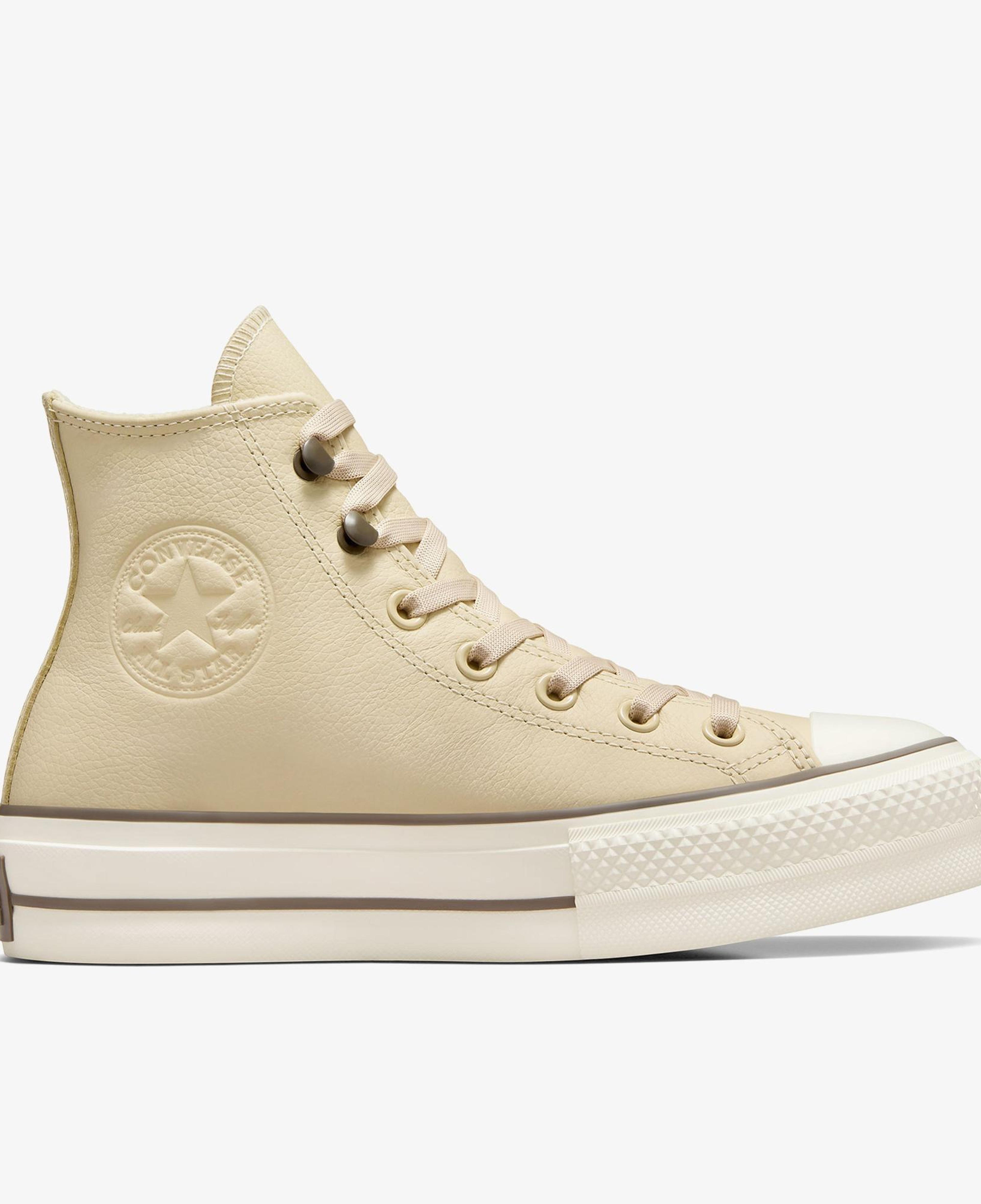 Converse Chuck Taylor All Star Lift Unisex Krem Deri Bot