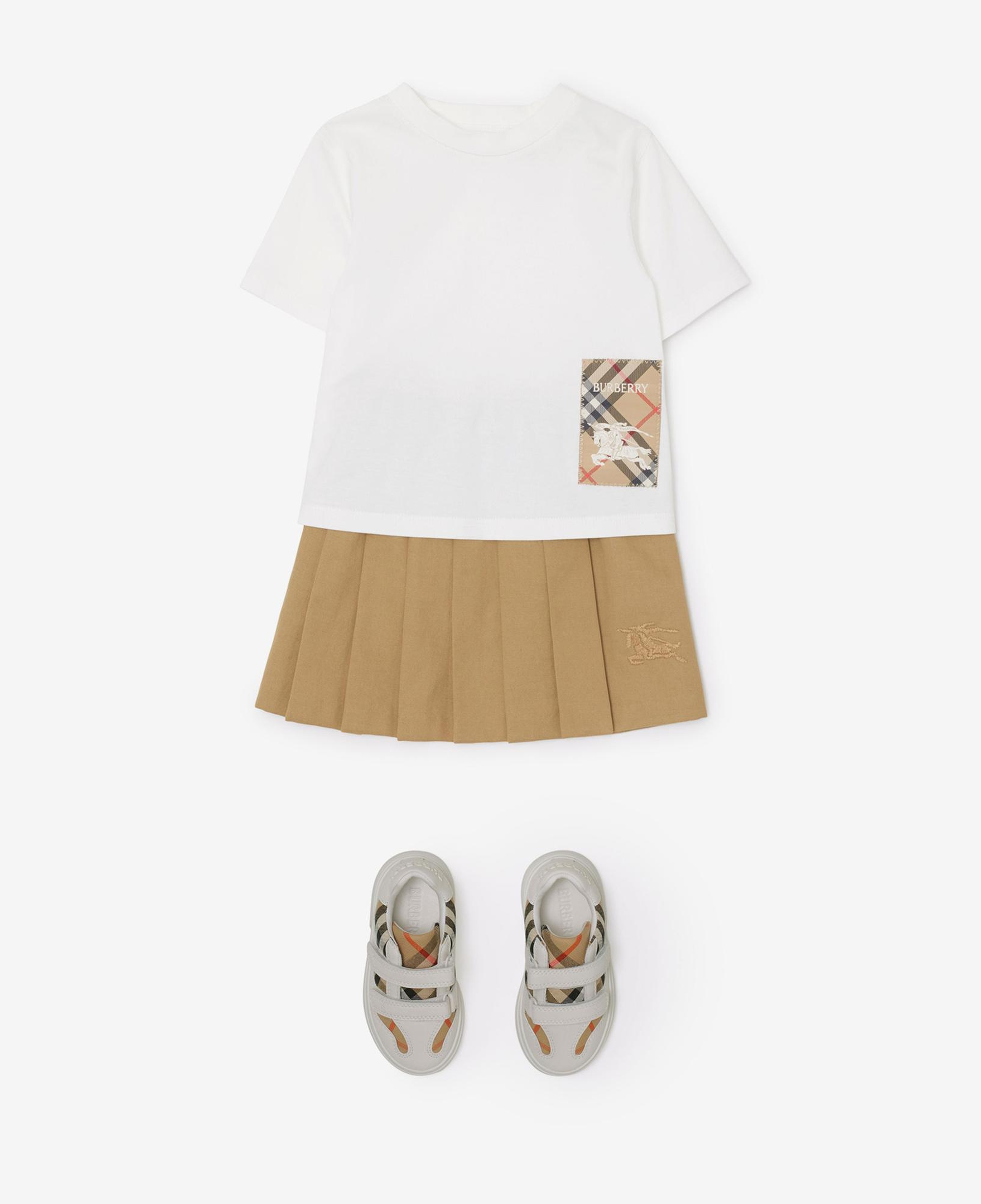 Burberry Ada Pleated Cotton Blend Çocuk Bej Etek