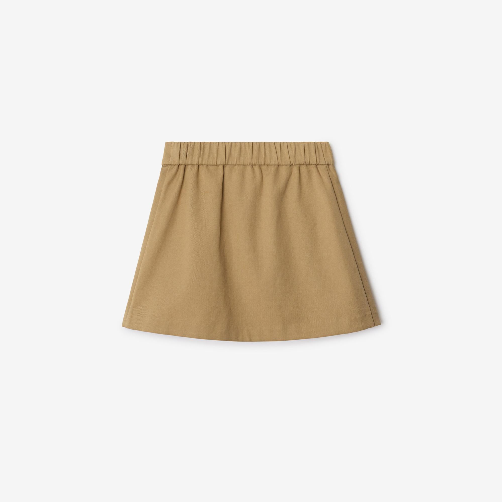 Burberry Ada Pleated Cotton Blend Çocuk Bej Etek