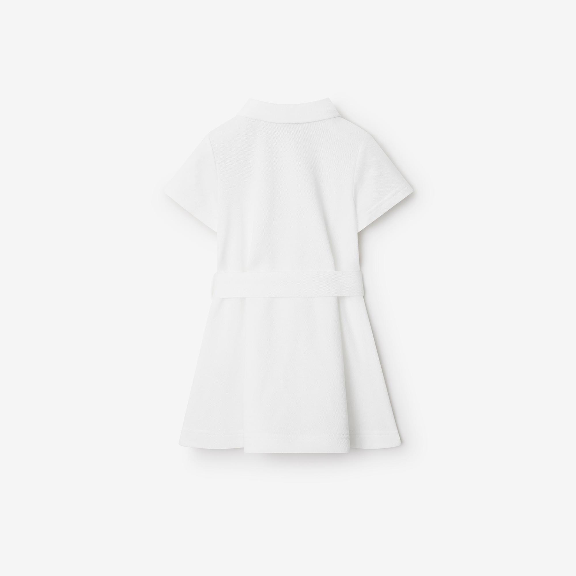 Burberry Astrid Cotton Çocuk Beyaz Elbise