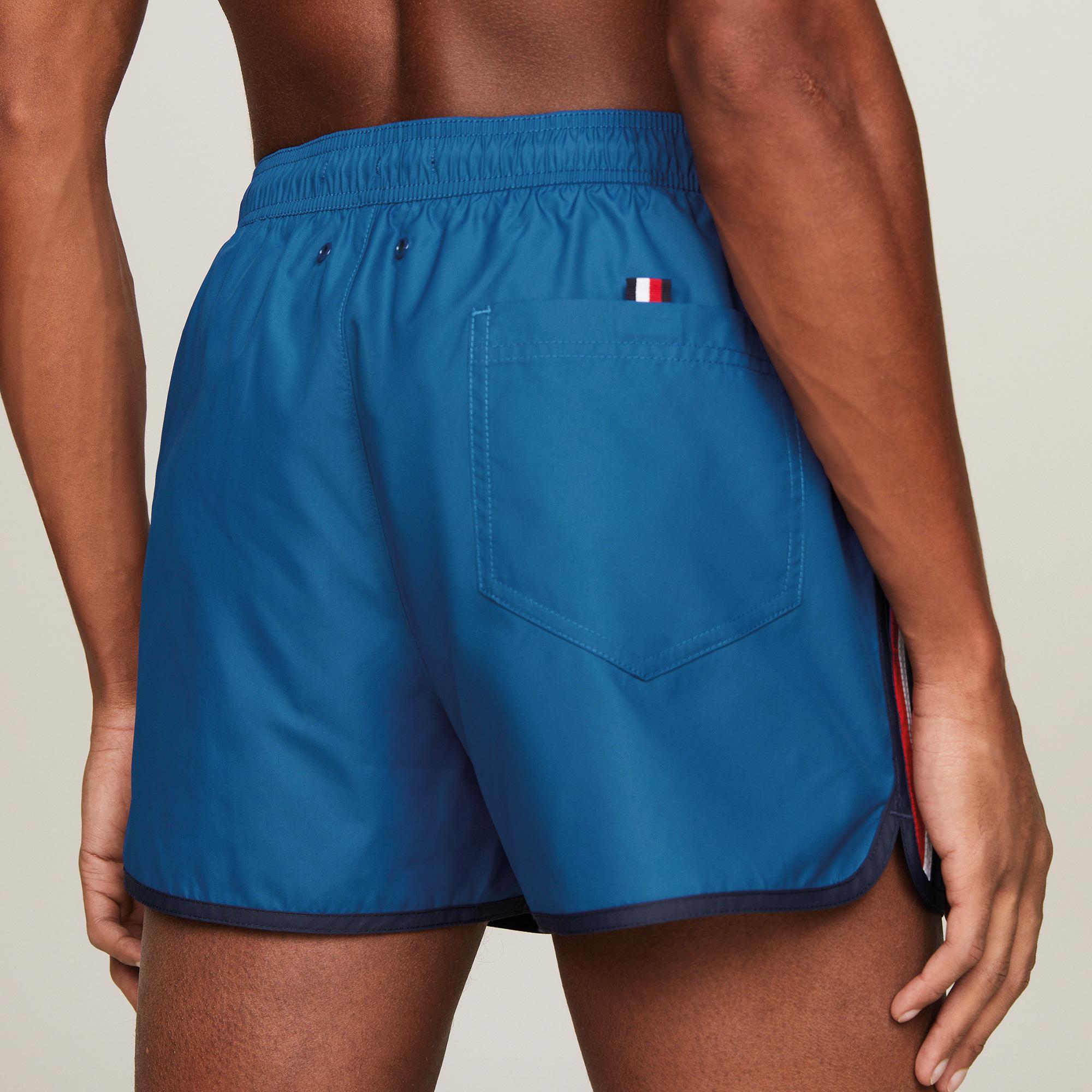 Tommy Hilfiger Runner Erkek Mavi Mayo Şort