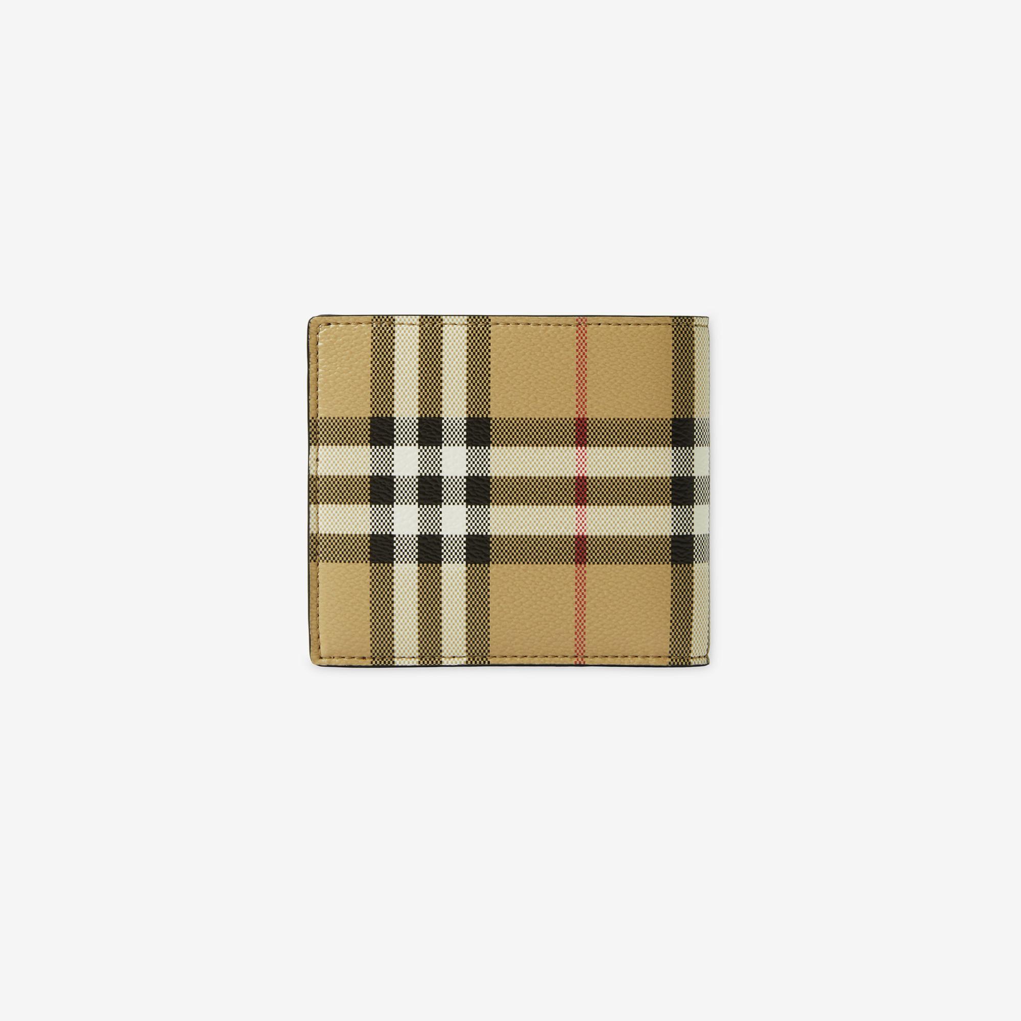 Burberry Check Bifold Erkek Bej Cüzdan