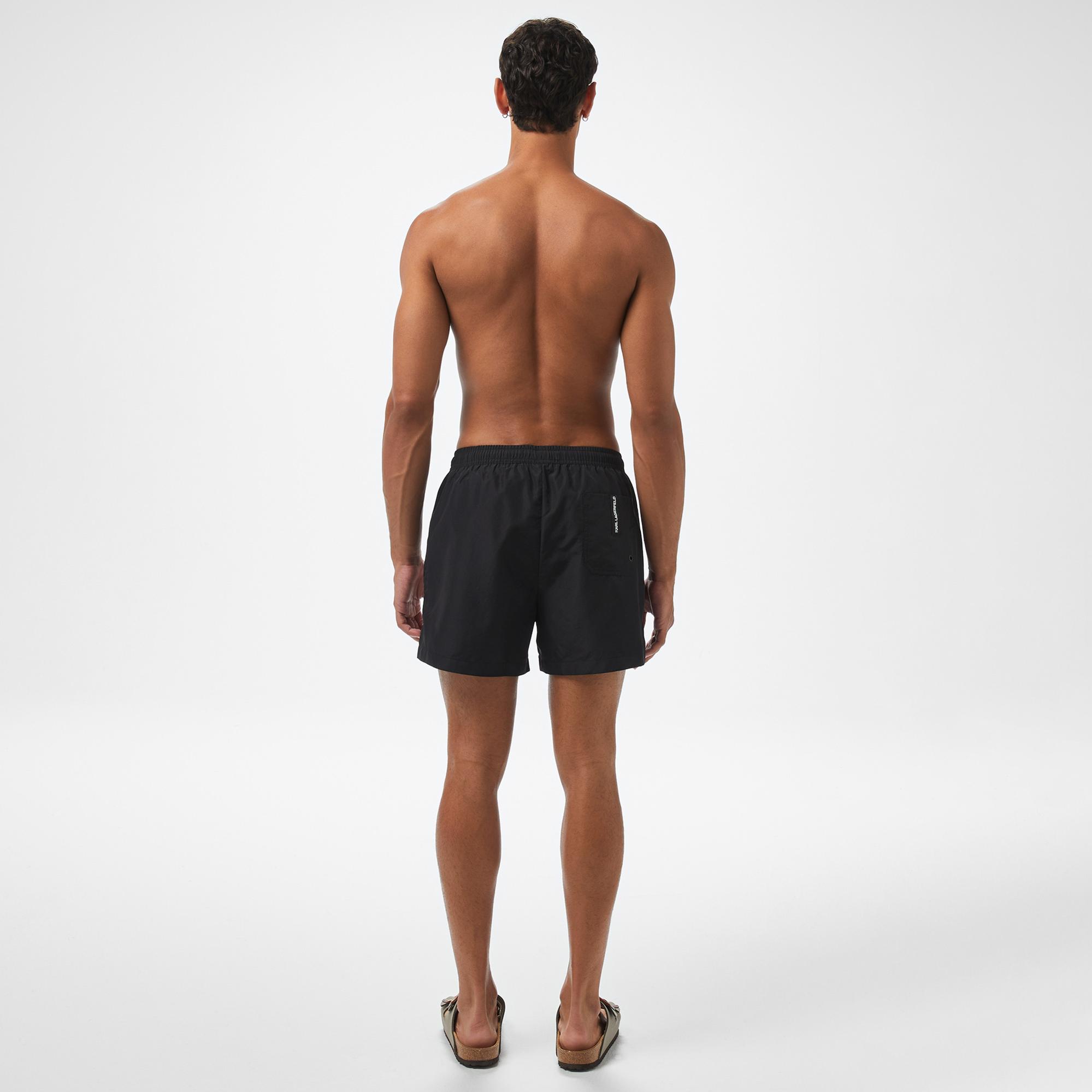 Karl Lagerfeld Erkek Siyah Mayo Şort