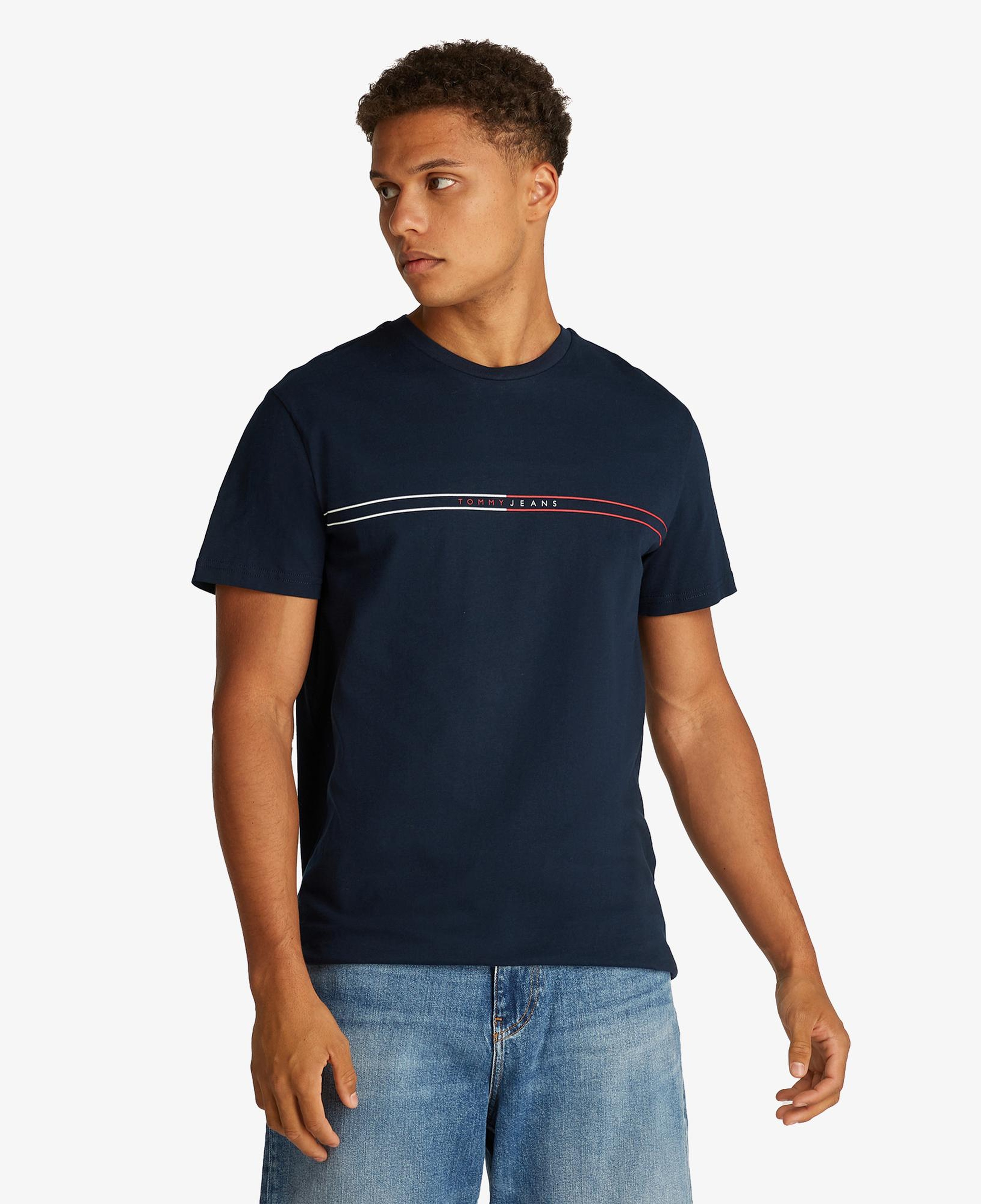 Tommy Jeans Slim Entry Graphic Ext Erkek Lacivert T-Shirt