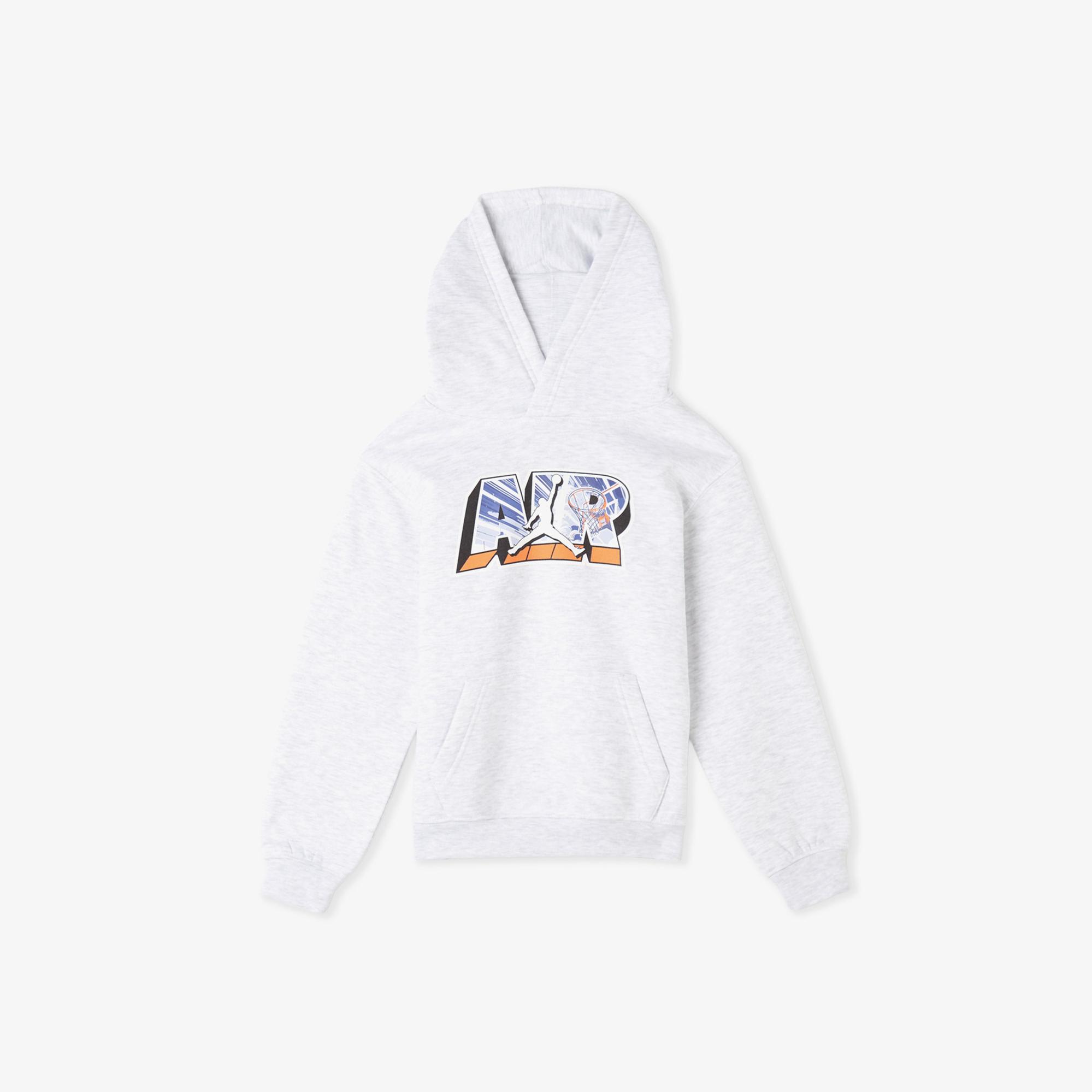 Jordan Air Postcard Çocuk Gri Kapüşonlu Sweatshirt