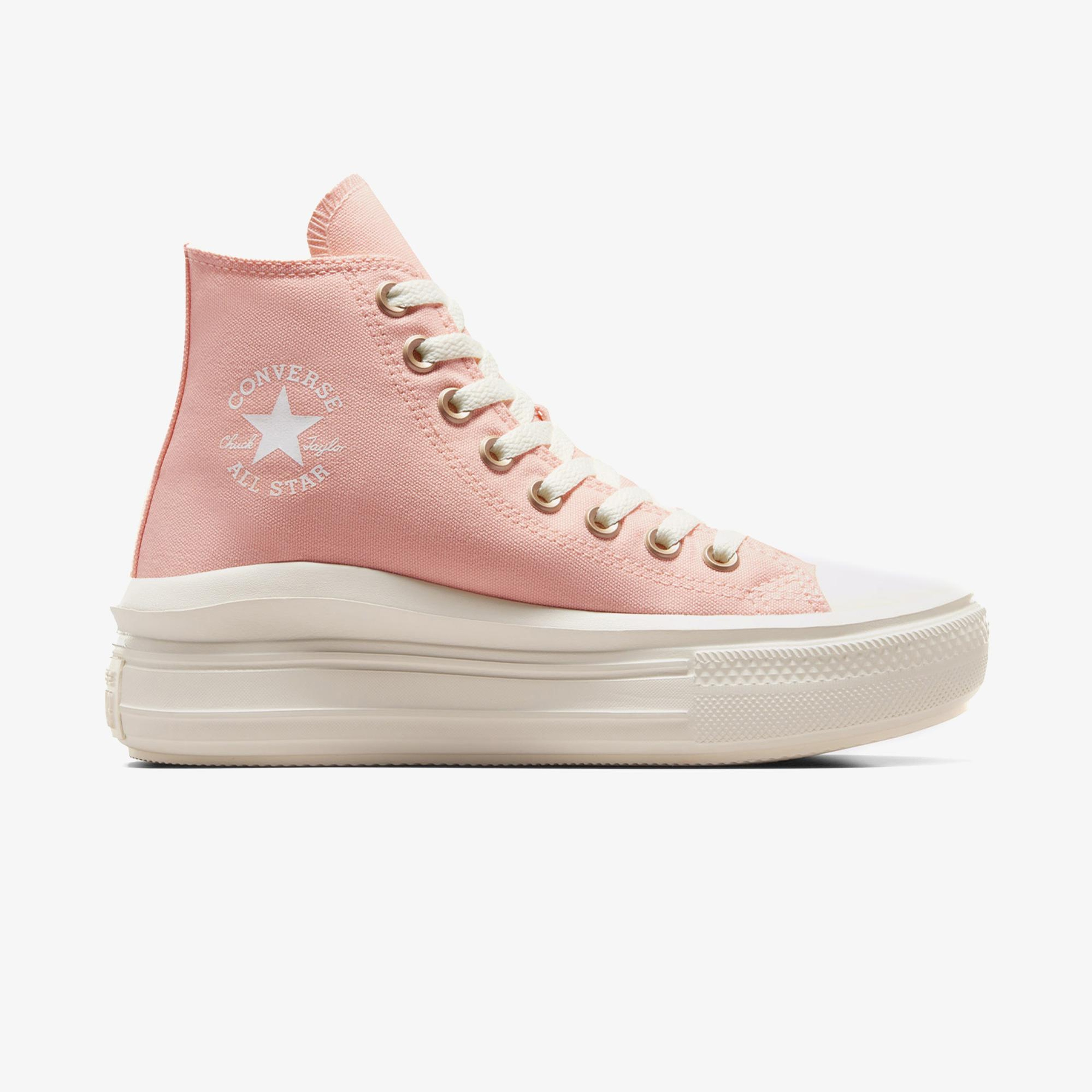 Converse Chuck Taylor All Star Move Unisex Pembe Platform Sneaker