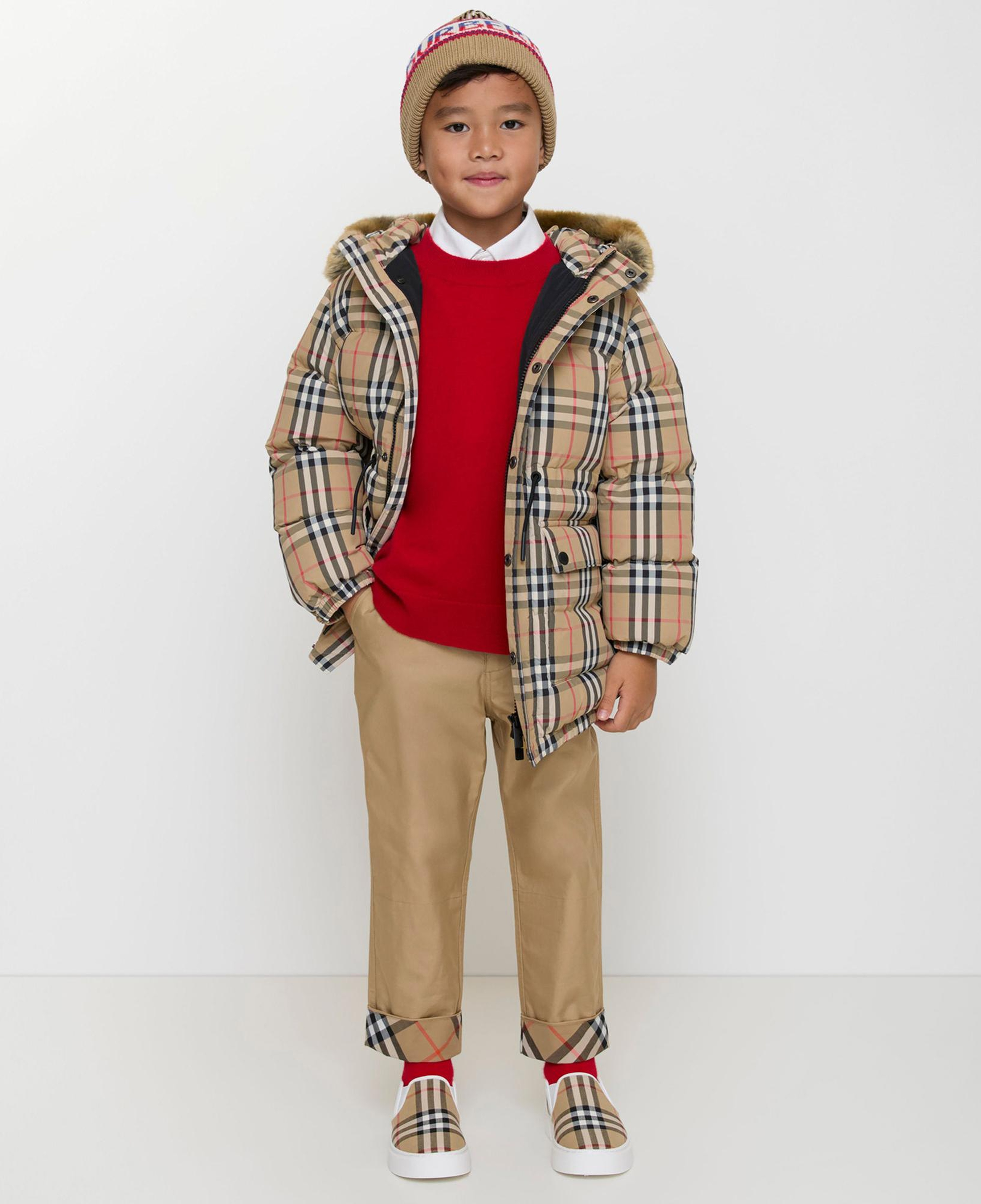 Burberry Franklın Check Çocuk Bej Mont