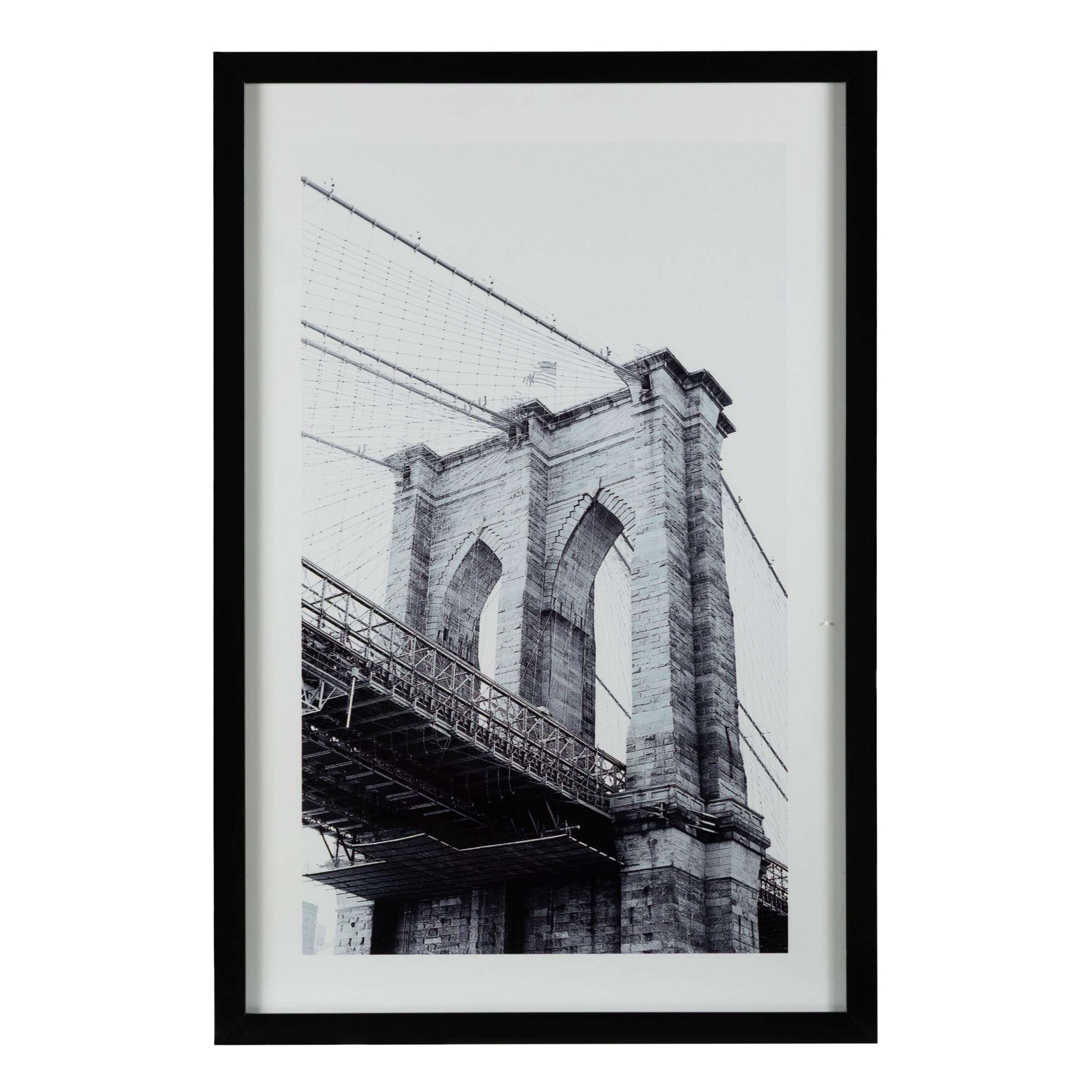 BROOKLYN BRIDGE ÇERÇEVELİ CAM TABLO 60X90CM