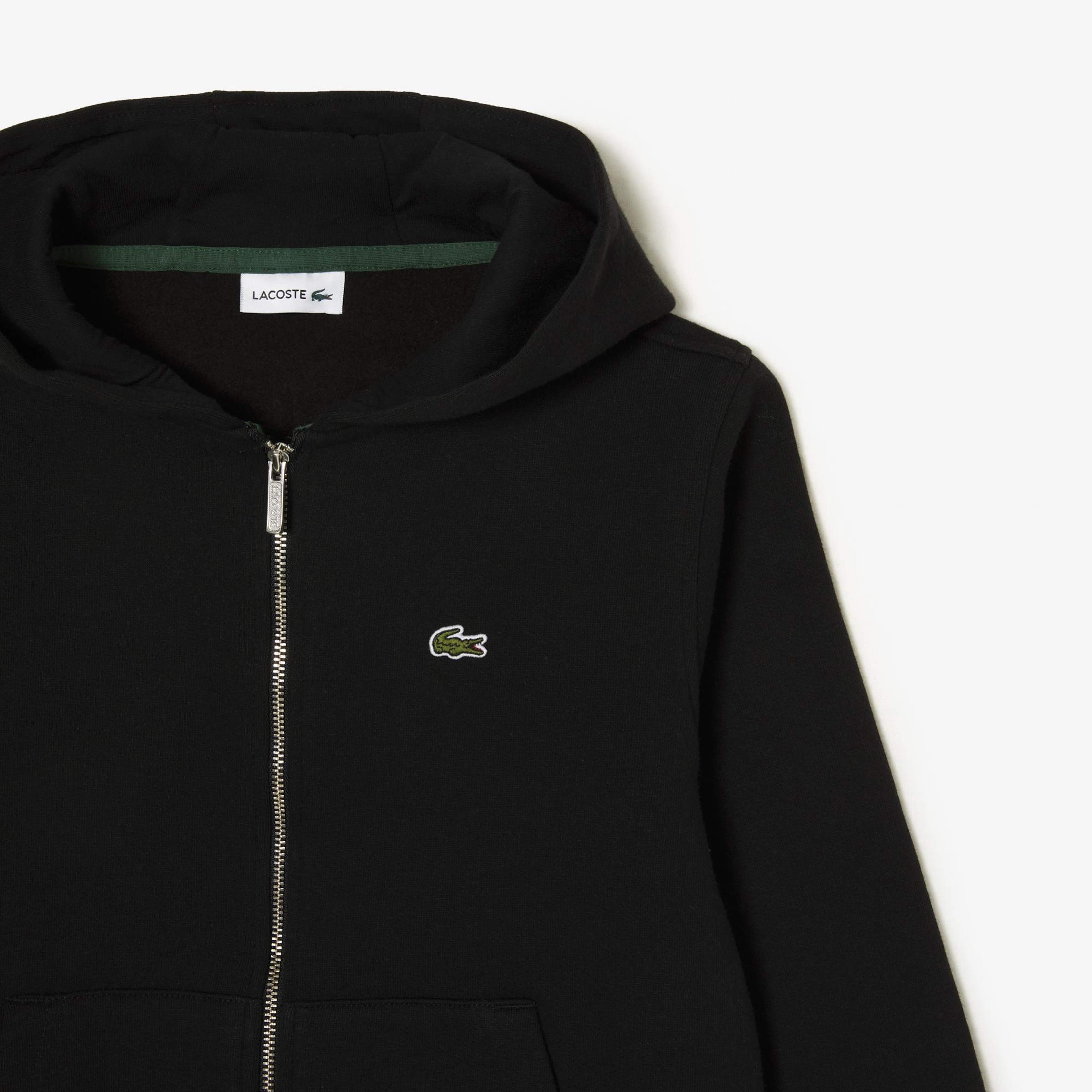 Lacoste Çocuk Kapüşonlu Siyah Sweatshirt