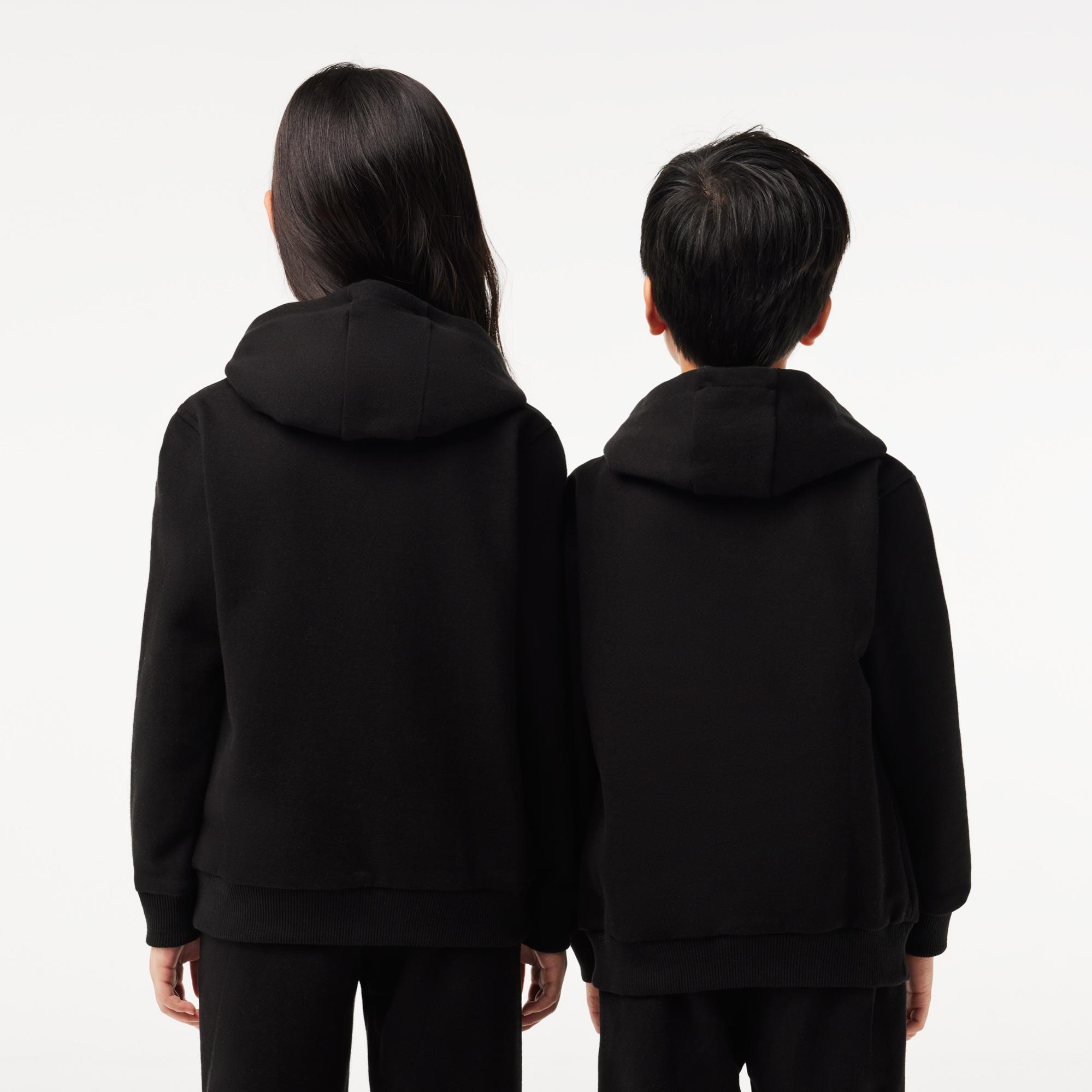 Lacoste Çocuk Kapüşonlu Siyah Sweatshirt