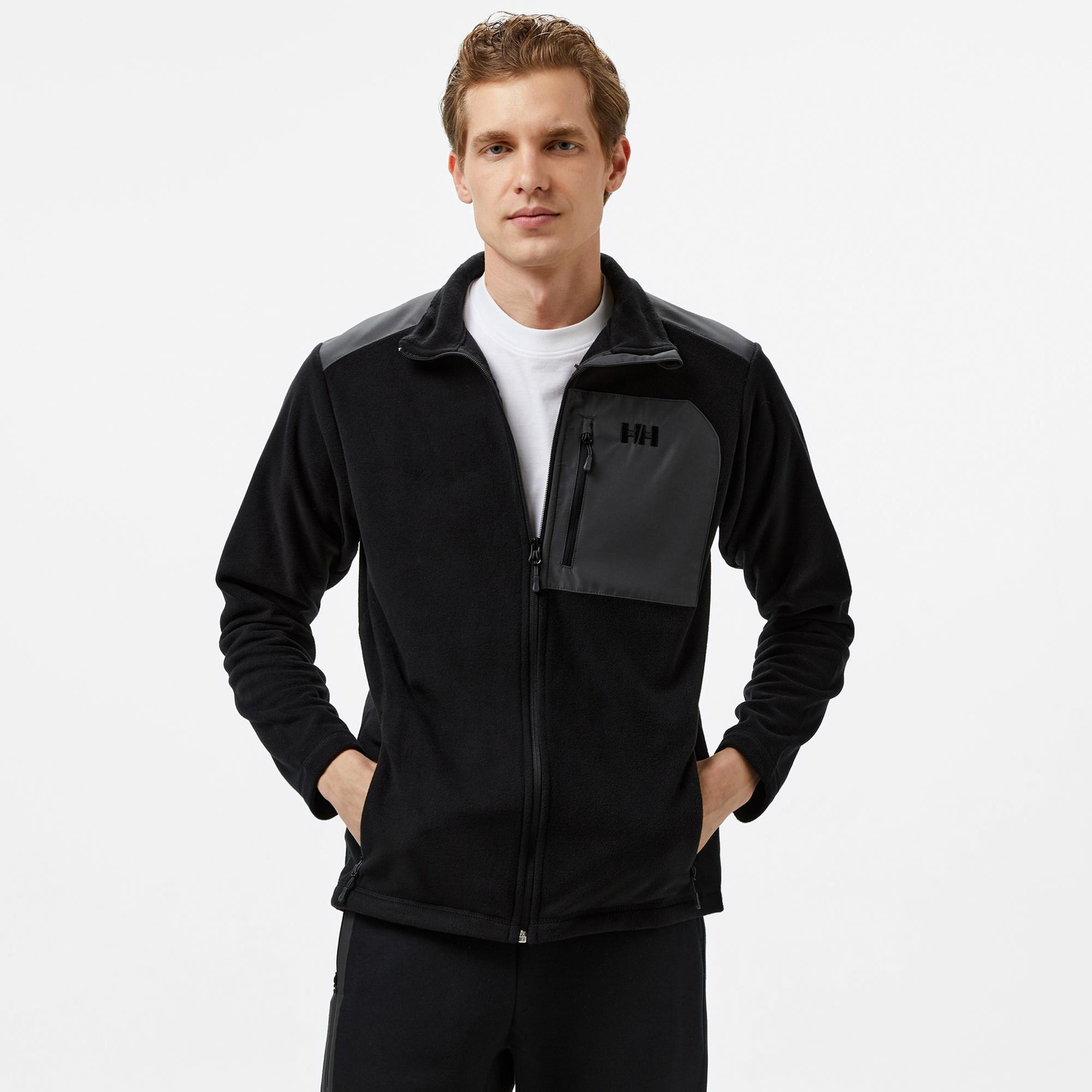 Helly Hansen Block Fullzip Erkek Siyah Polar