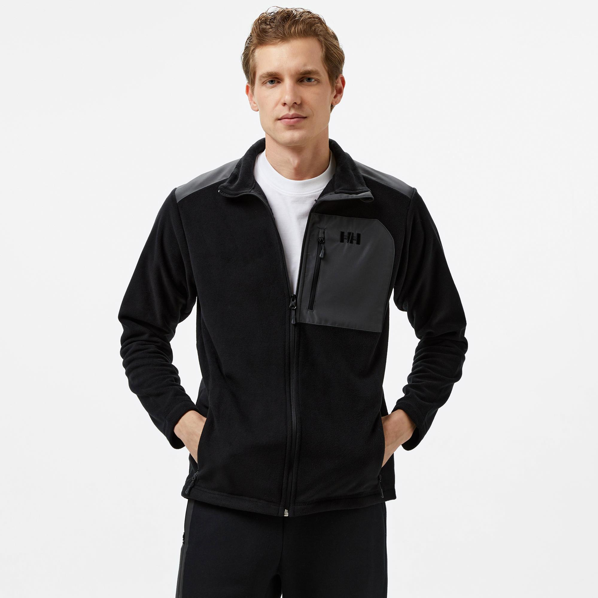 Helly Hansen Block Fullzip Erkek Siyah Polar