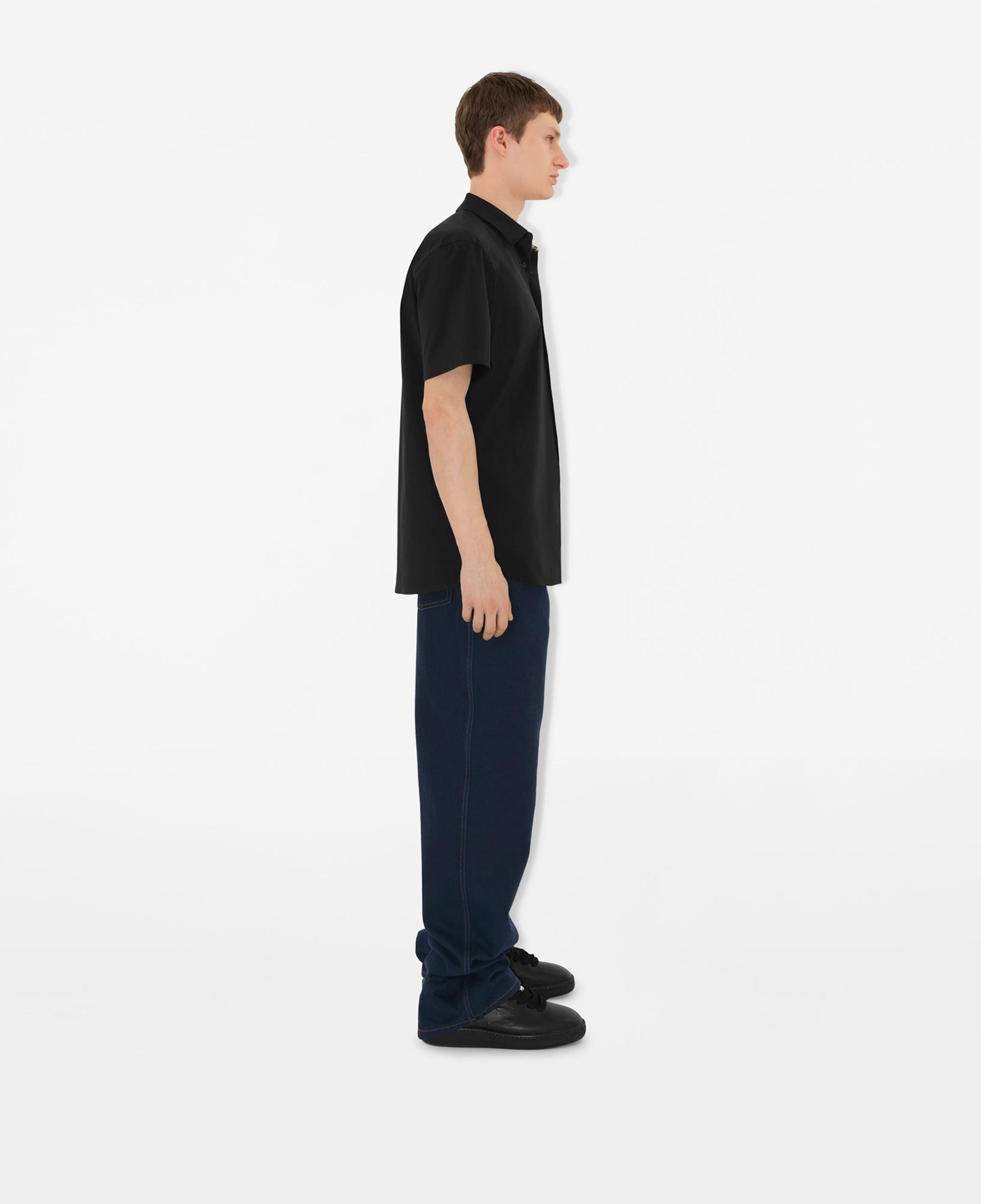 Burberry Stretch Pamuklu Erkek Siyah Gömlek