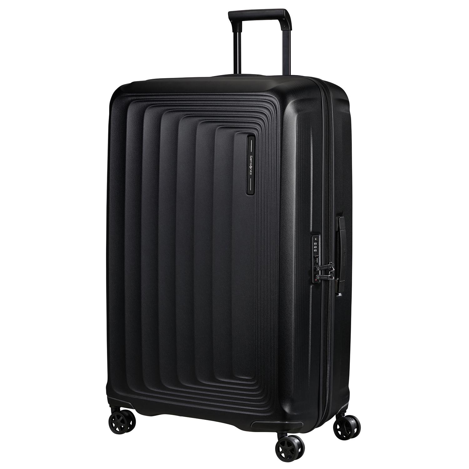 Samsonite Siyah Spinner Nuon Körüklü 4 Tekerlekli 81 cm Büyük Boy Valiz