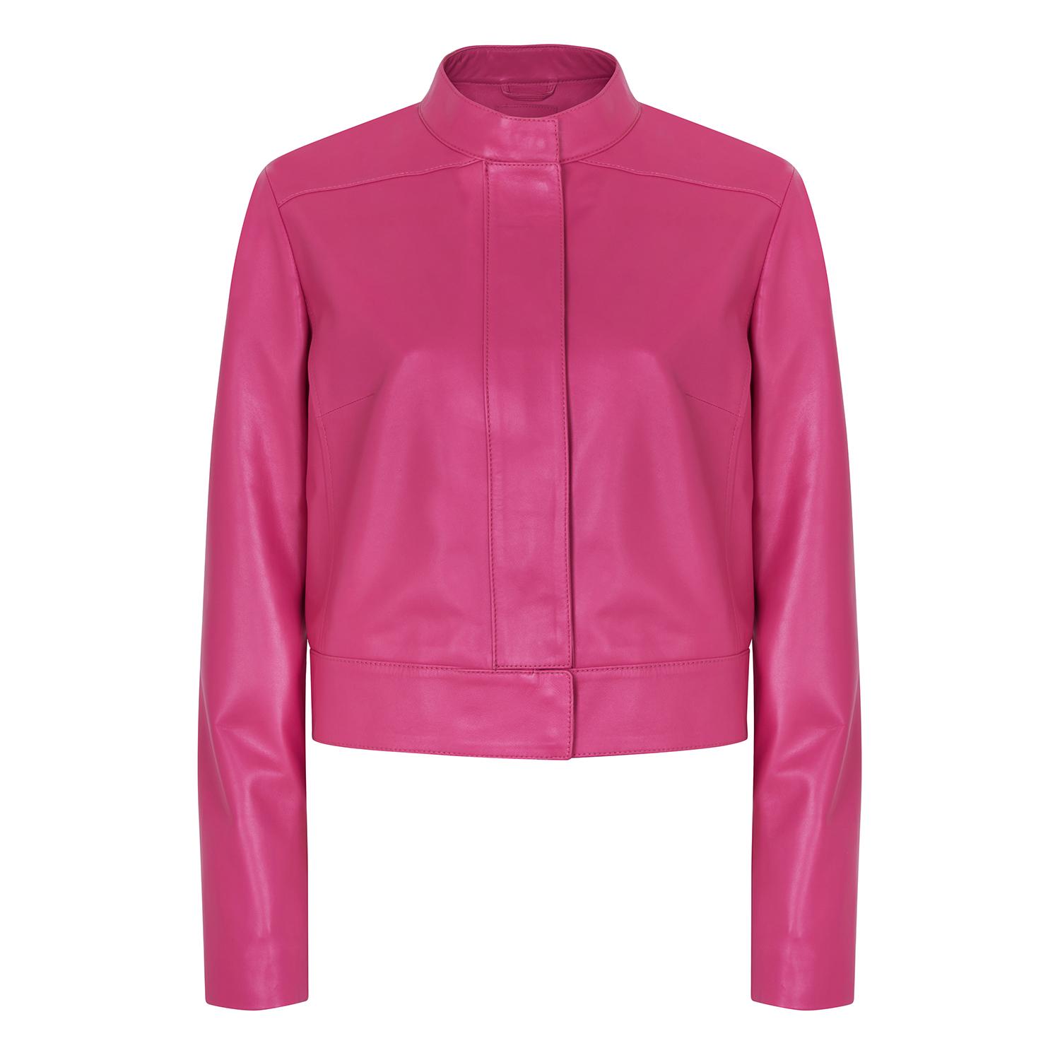 Maura Pembe Kadın Deri Ceket