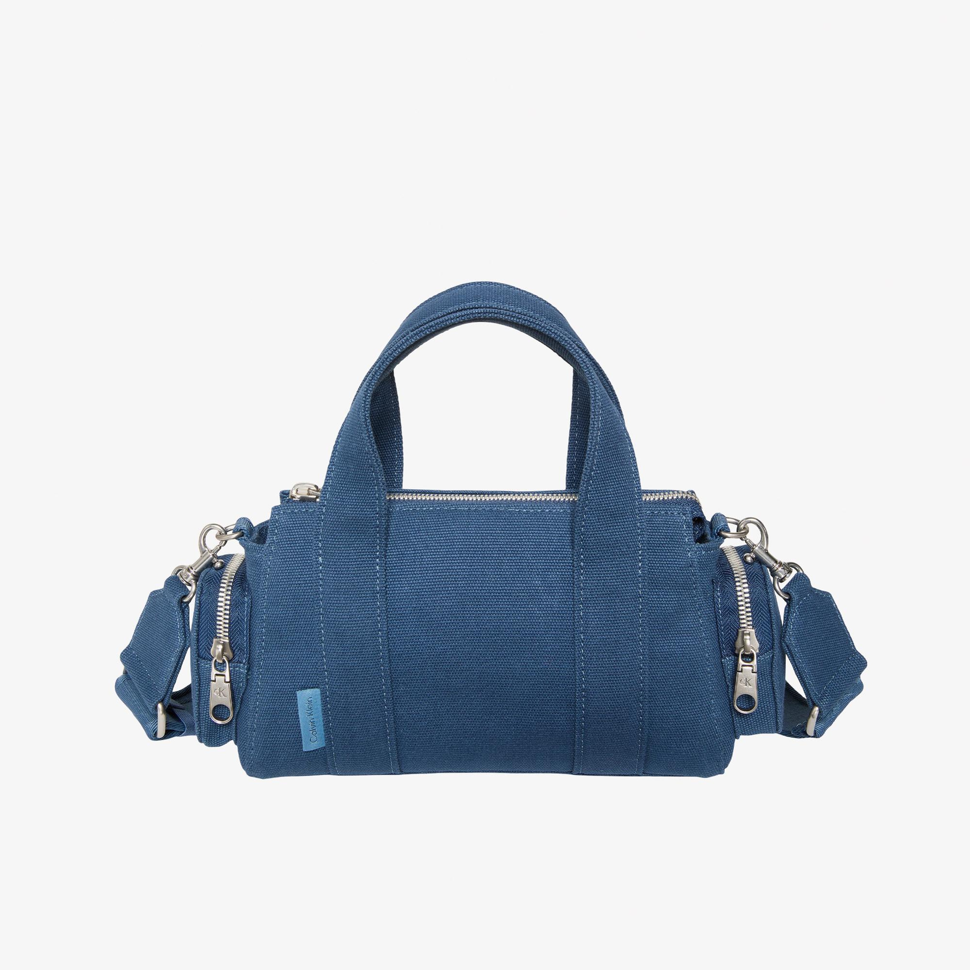 Calvin Klein Webbing Strap Canvas Pocket Kadın Mavi Çapraz Çanta