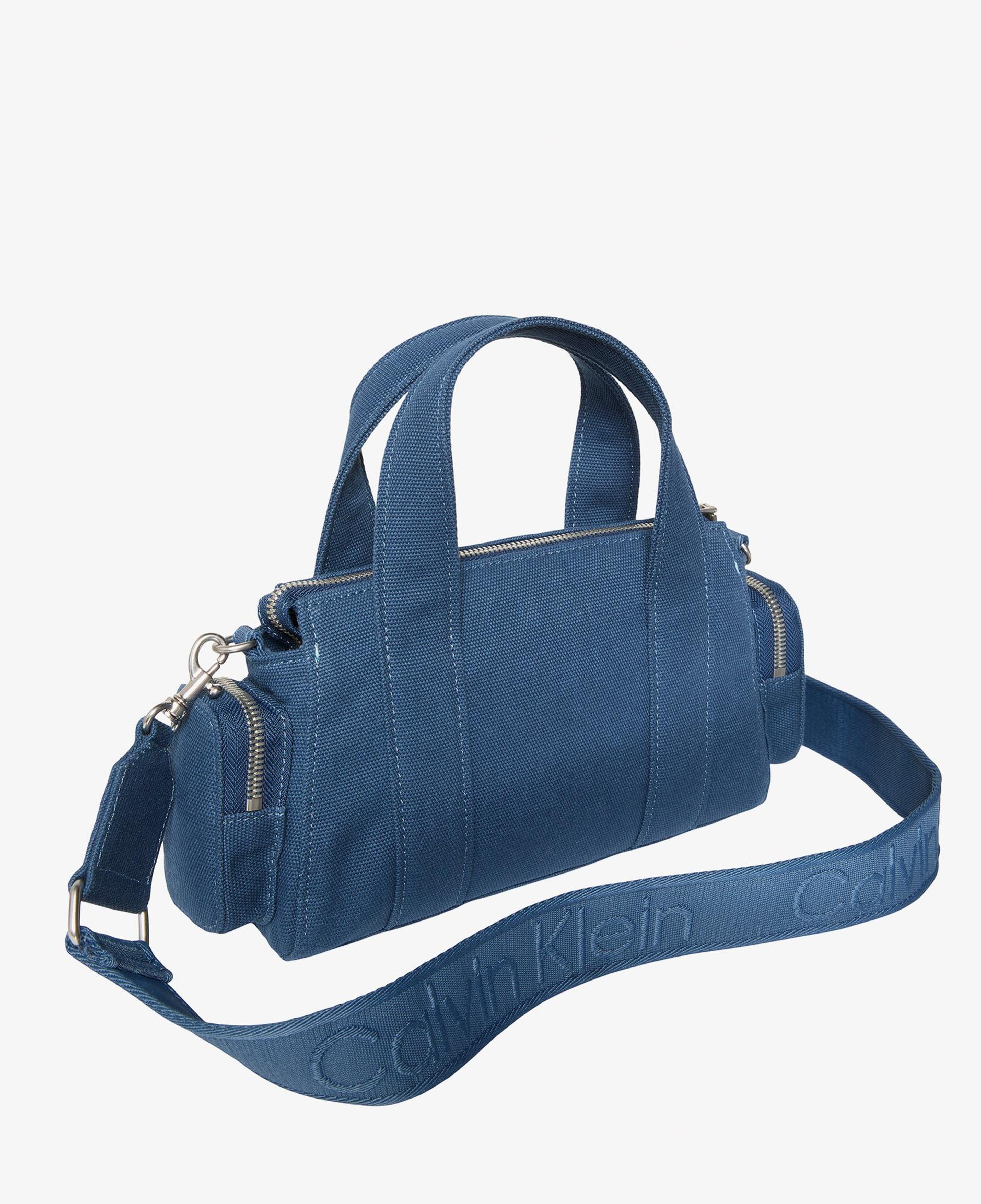 Calvin Klein Webbing Strap Canvas Pocket Kadın Mavi Çapraz Çanta