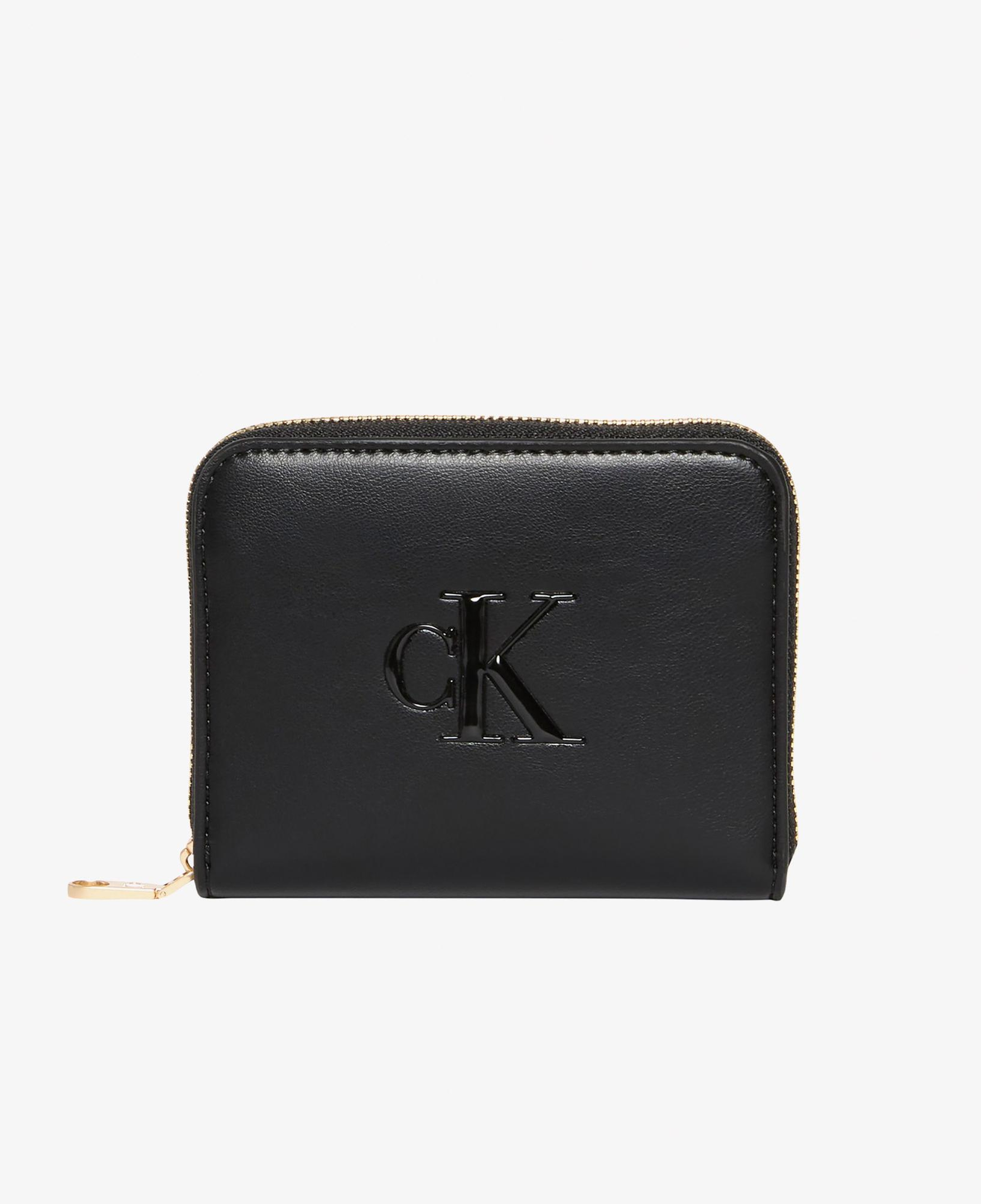 Calvin Klein Bold Medium Zip Around Kadın Siyah Cüzdan