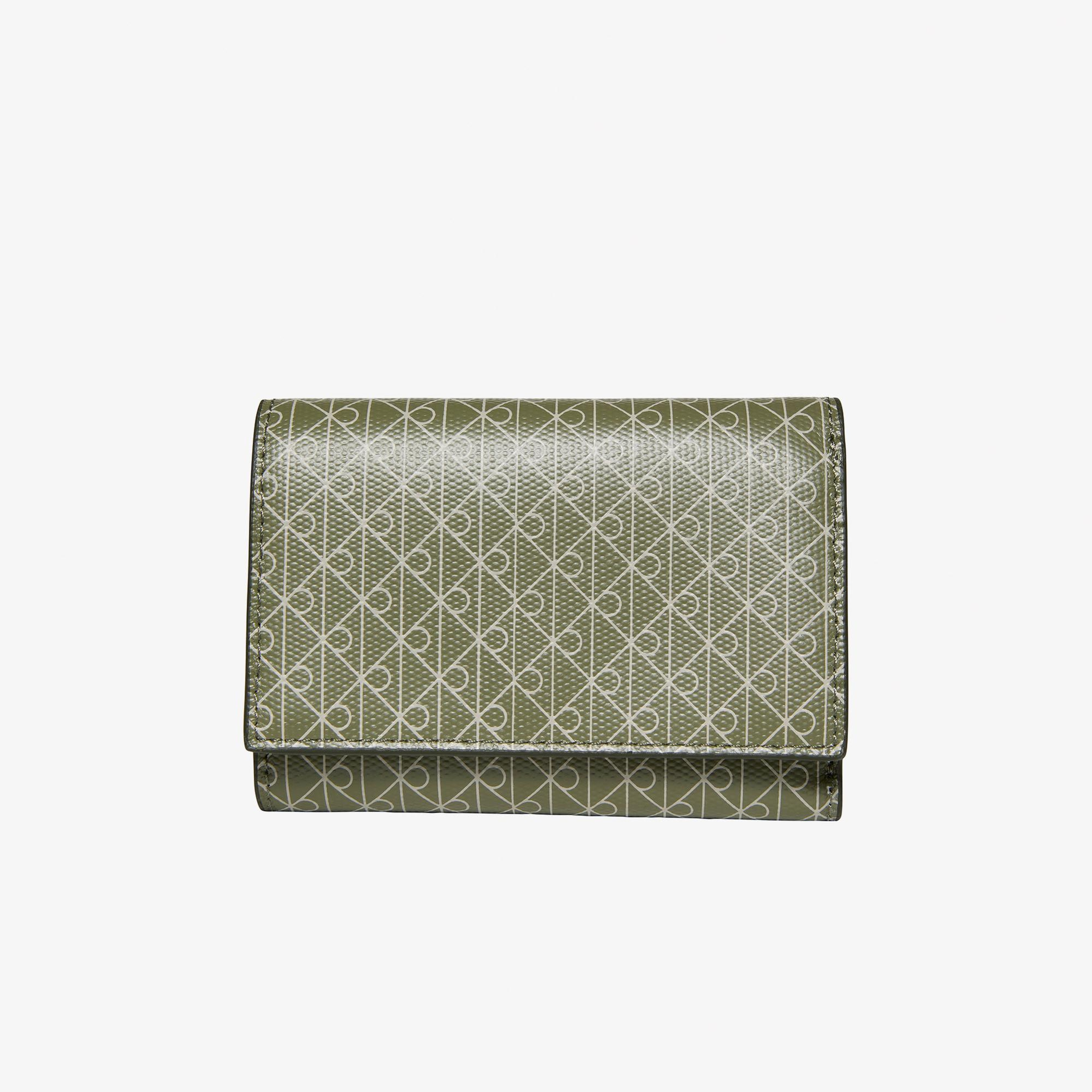 Calvin Klein Emblem Zip Pocket Kadın Yeşil Kartlık